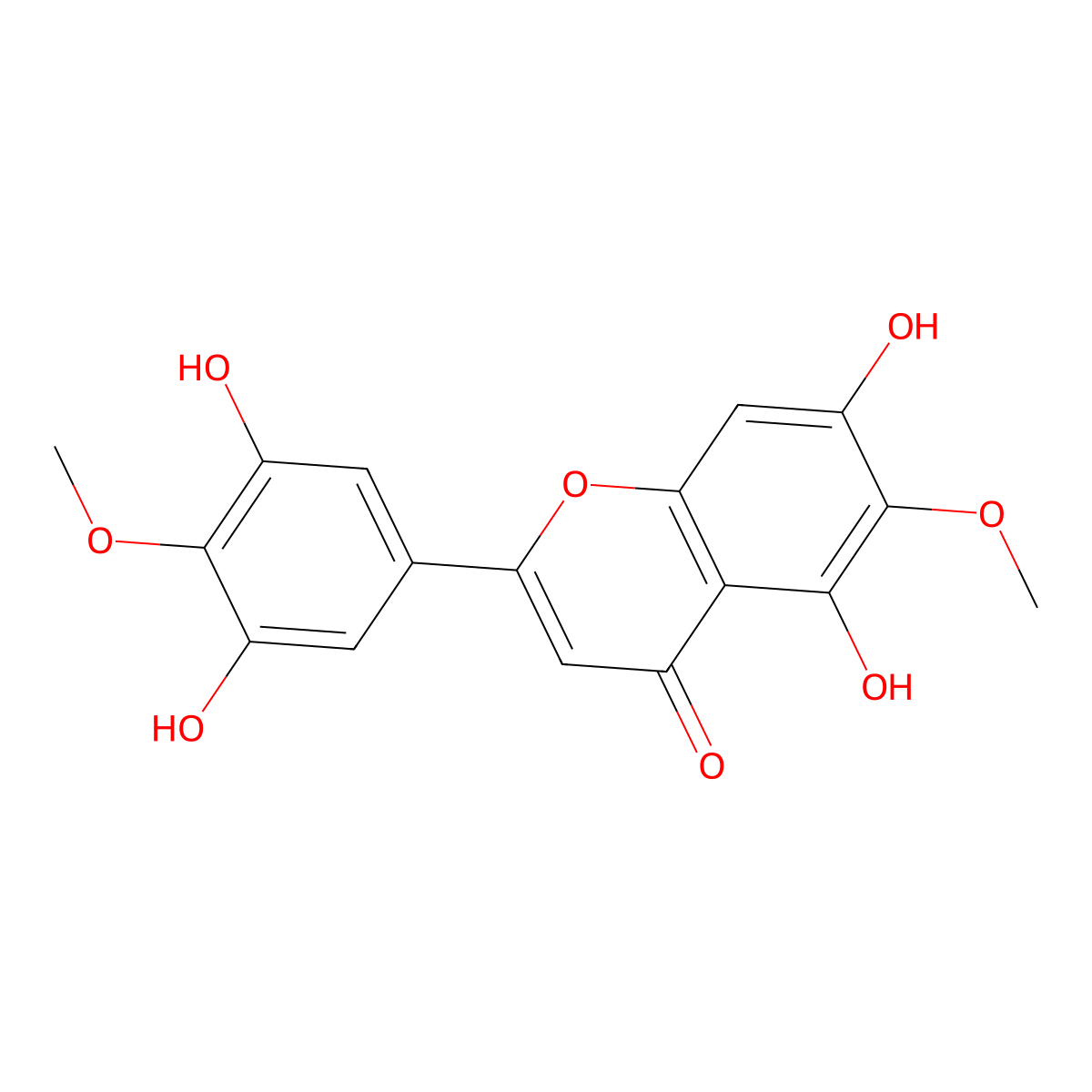 3',5,5',7-Tetrahydroxy-4',6-dimethoxyflavone molecular structure, CAS 125537-92-0