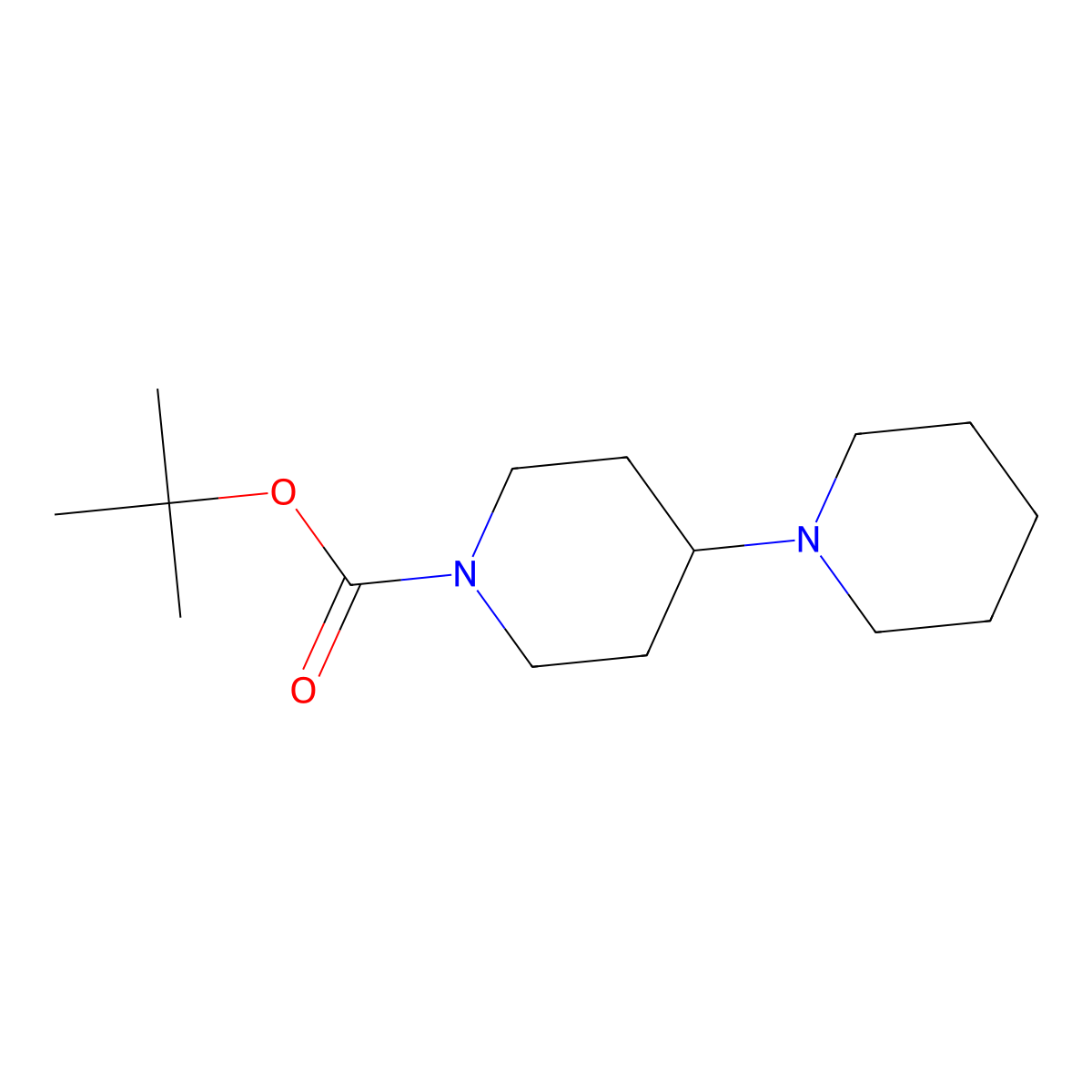 Tert-butyl 4-piperidin-1-ylpiperidine-1-carboxylate molecular structure, CAS 125541-12-0