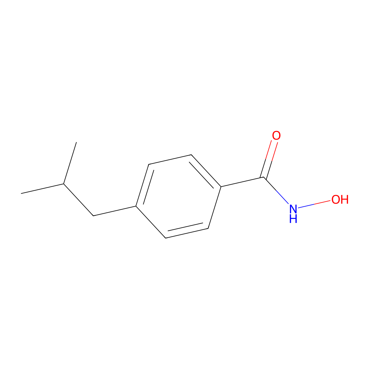 N-Hydroxy-4-isobutyl-benzamide molecular structure, CAS 125542-47-4
