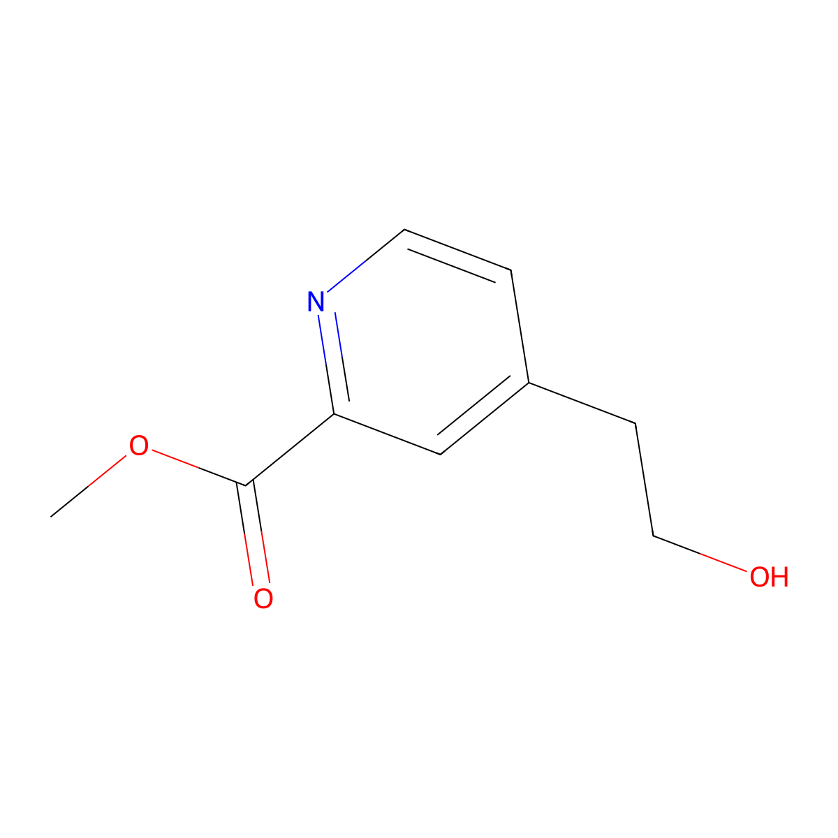 Methyl 4-(2-hydroxyethyl)picolinate molecular structure, CAS 125545-91-7