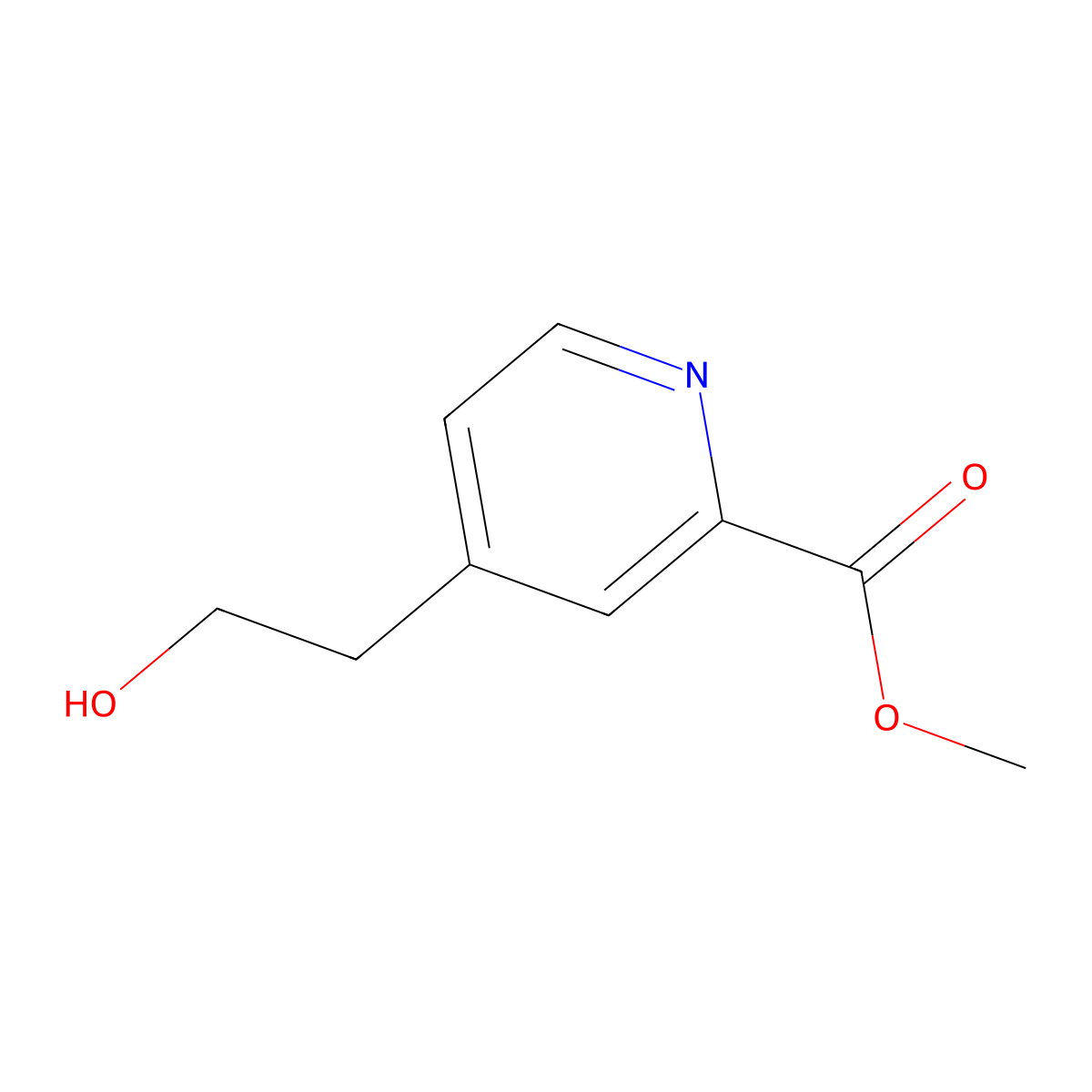 Methyl 4-(2-hydroxyethyl)picolinate molecular structure, CAS 125545-91-7