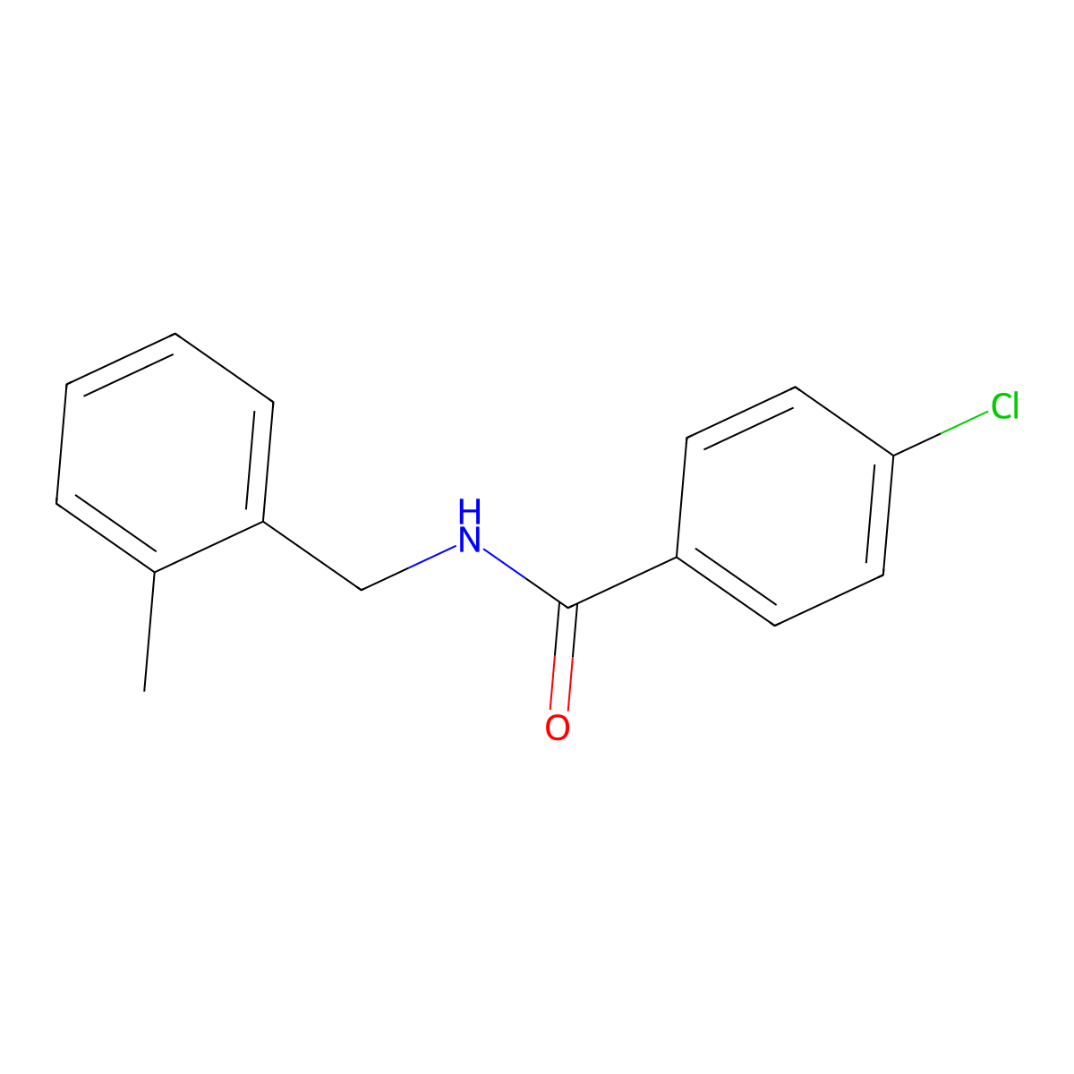 4-Chloro-N-(2-methylbenzyl)benzamide molecular structure, CAS 125552-99-0