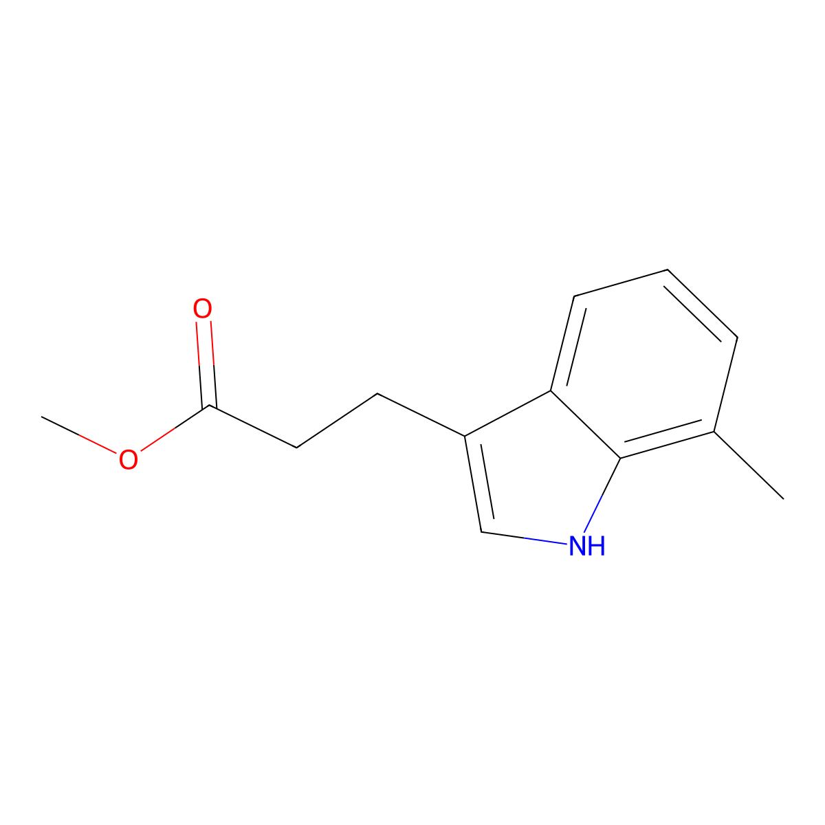 Methyl 3-(7-Methyl-3-indolyl)propanoate molecular structure, CAS 1255527-69-5