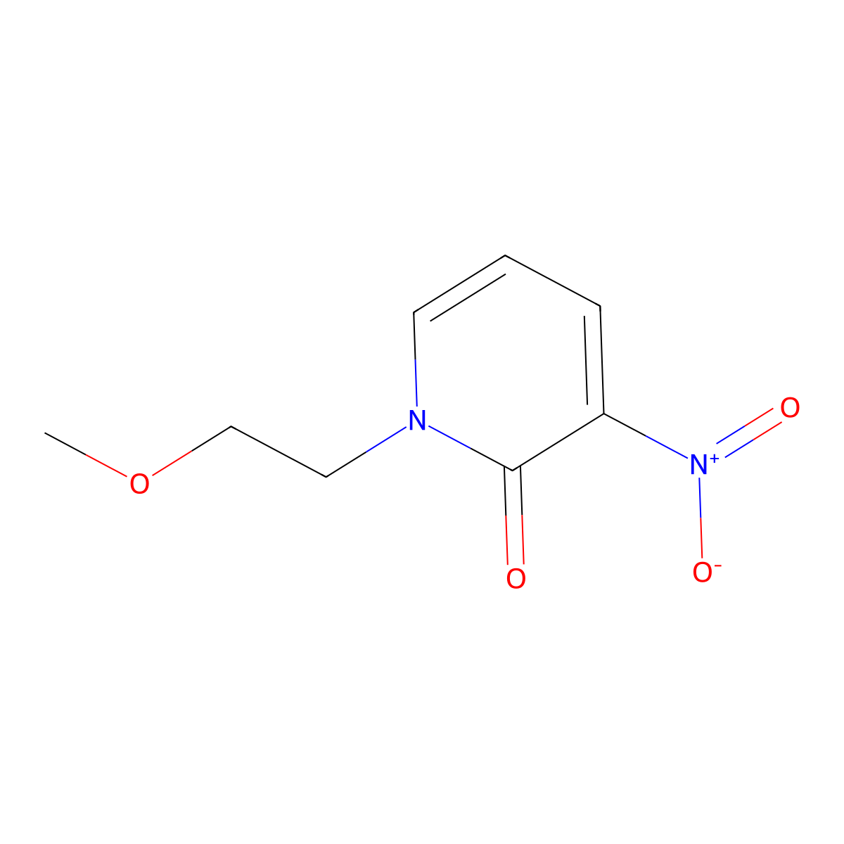 1-(2-Methoxyethyl)-3-nitro-2(1H)-pyridinone molecular structure, CAS 1255531-05-5