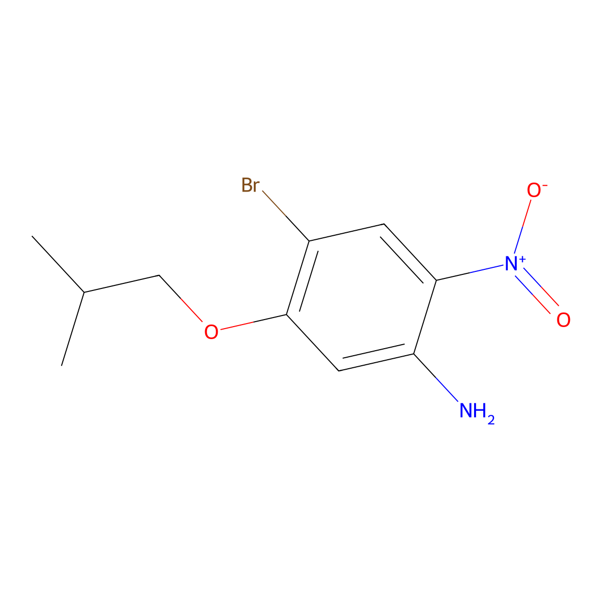 4-Bromo-5-isobutoxy-2-nitroaniline molecular structure, CAS 1255574-43-6