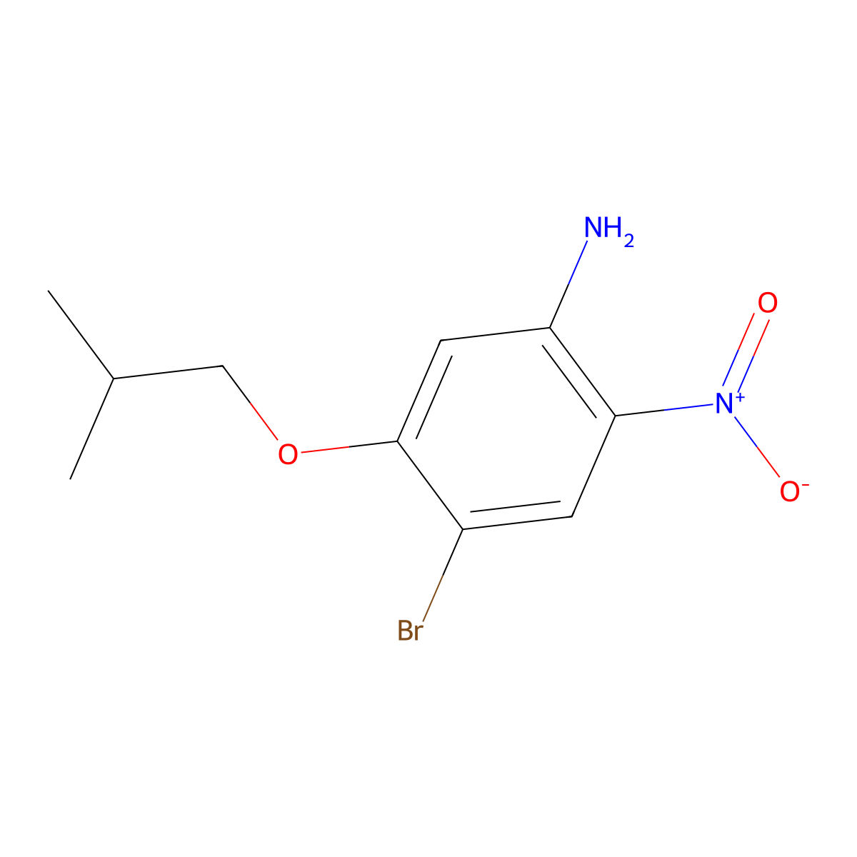 4-Bromo-5-isobutoxy-2-nitroaniline molecular structure, CAS 1255574-43-6