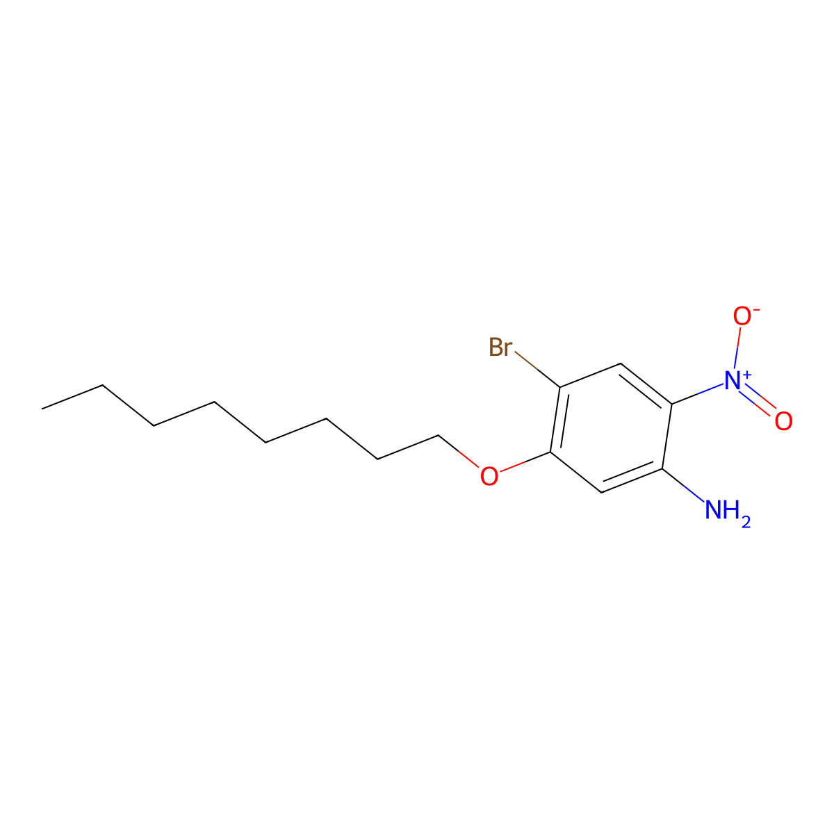 4-Bromo-2-nitro-5-(octyloxy)aniline molecular structure, CAS 1255574-47-0