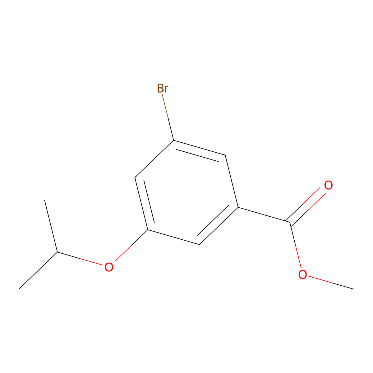 Methyl 3-bromo-5-isopropoxybenzoate molecular structure, CAS 1255574-48-1