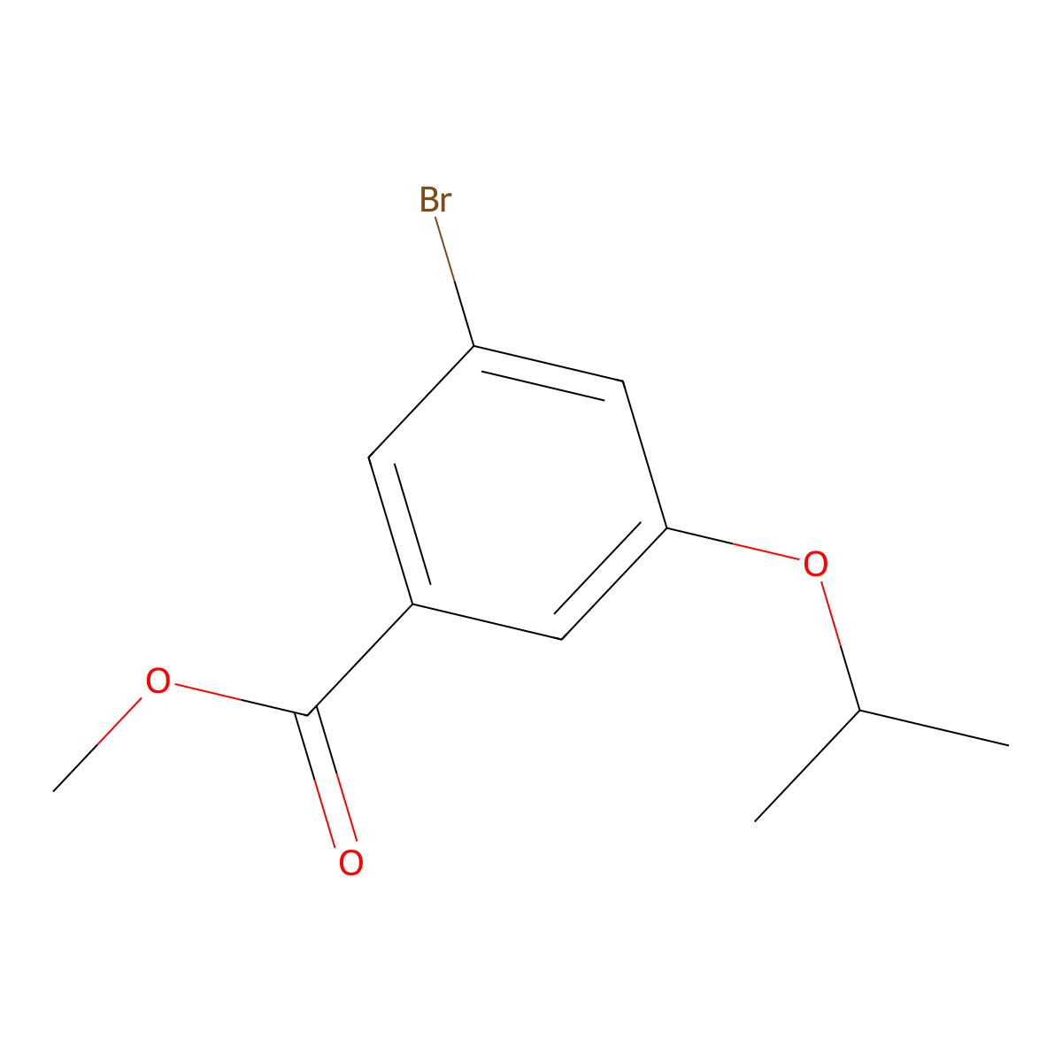 Methyl 3-bromo-5-isopropoxybenzoate molecular structure, CAS 1255574-48-1
