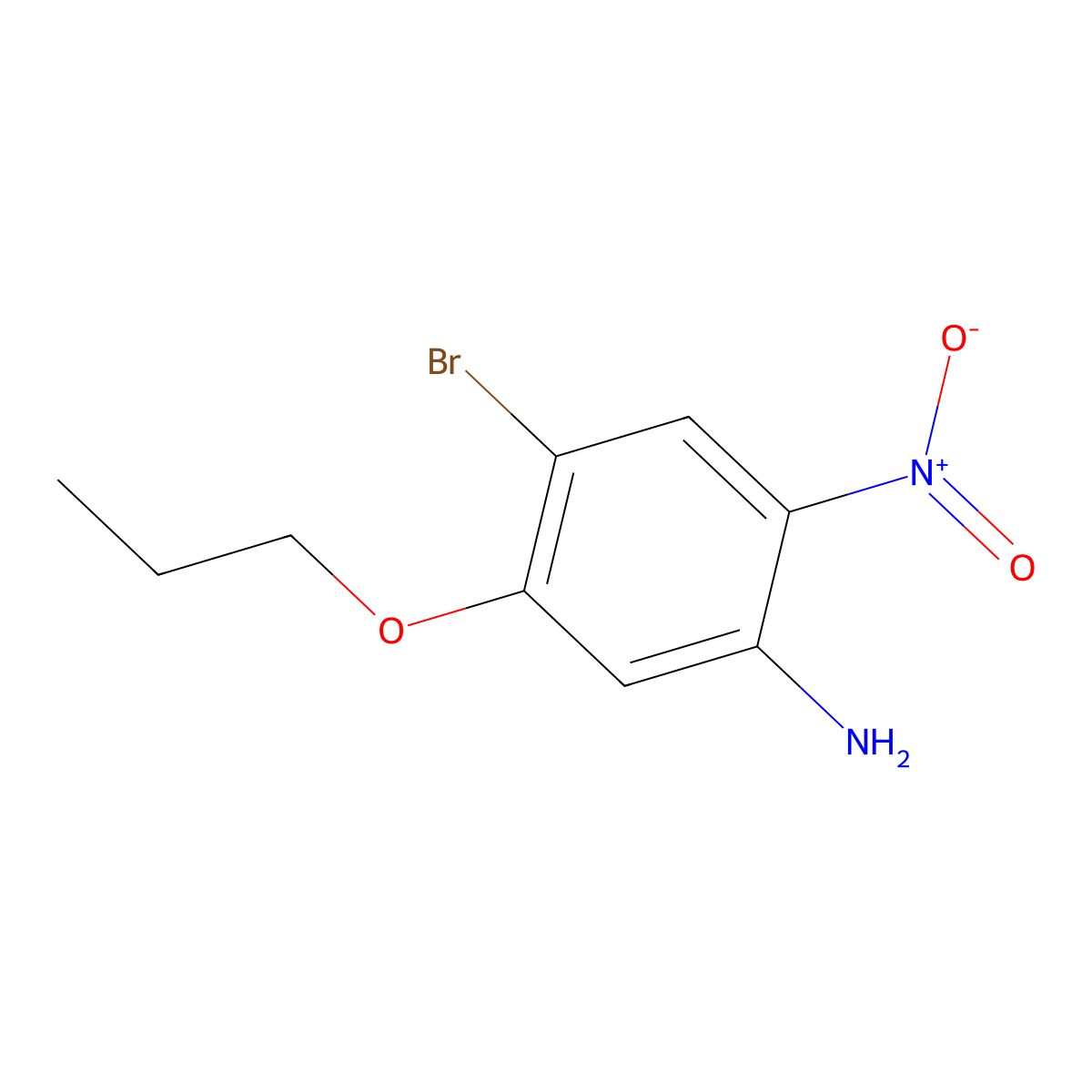 4-Bromo-2-nitro-5-propoxyaniline molecular structure, CAS 1255574-53-8