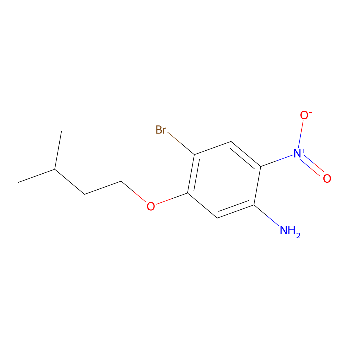4-Bromo-5-(isopentyloxy)-2-nitroaniline molecular structure, CAS 1255574-61-8