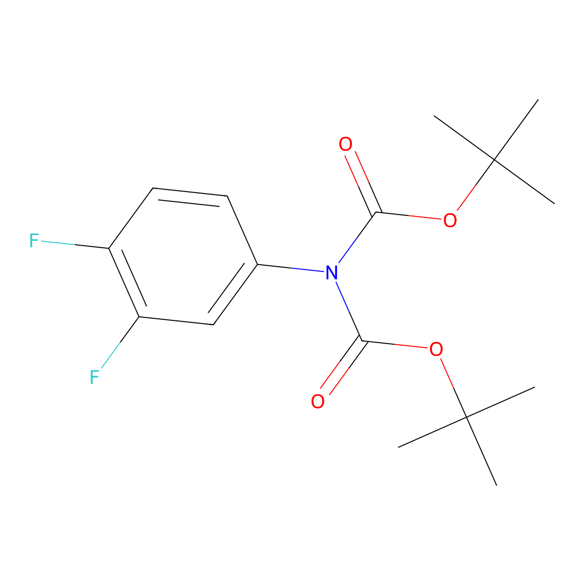 N,N-Bis(t-Boc) 3,4-difluoroaniline molecular structure, CAS 1255574-65-2