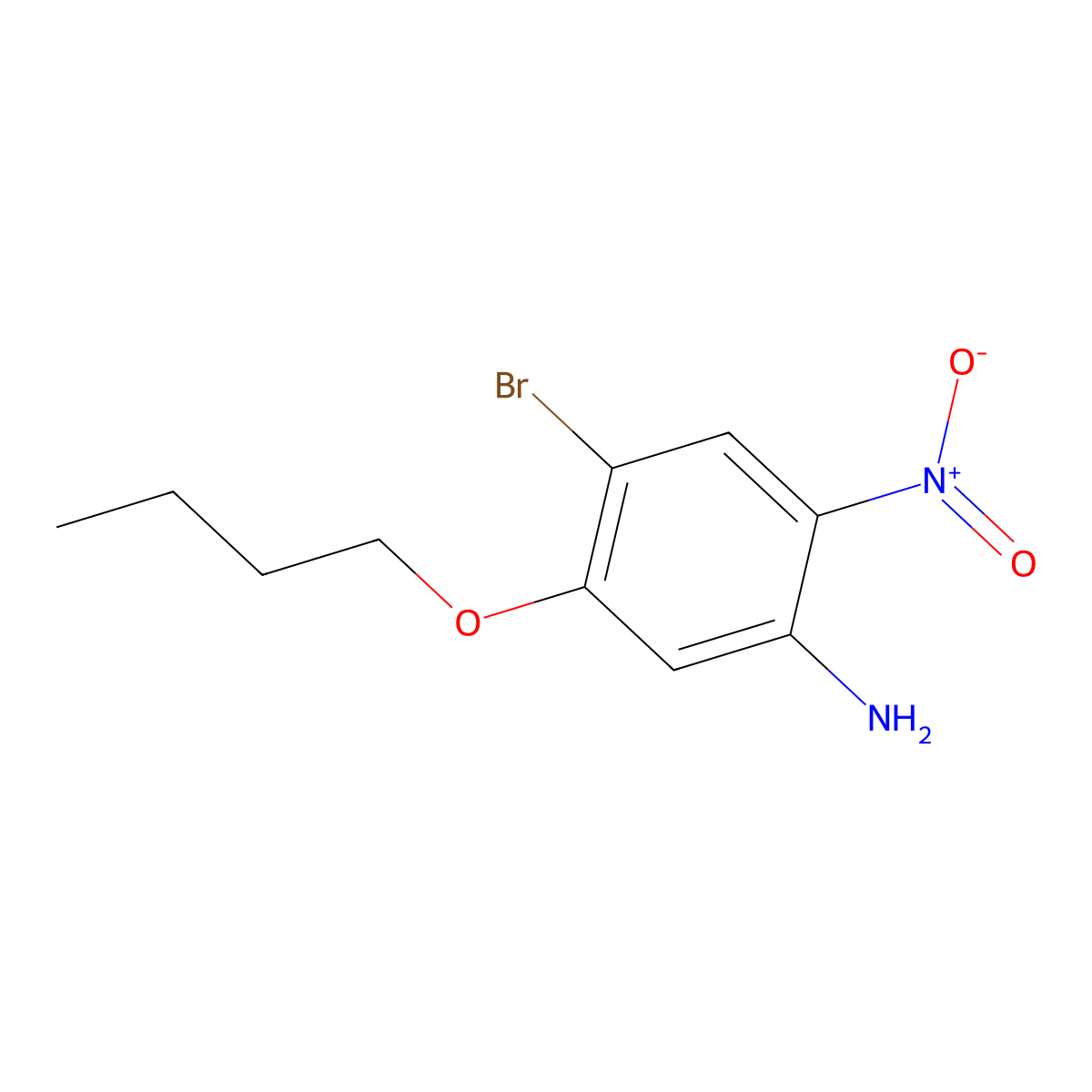 4-Bromo-5-butoxy-2-nitroaniline molecular structure, CAS 1255574-66-3