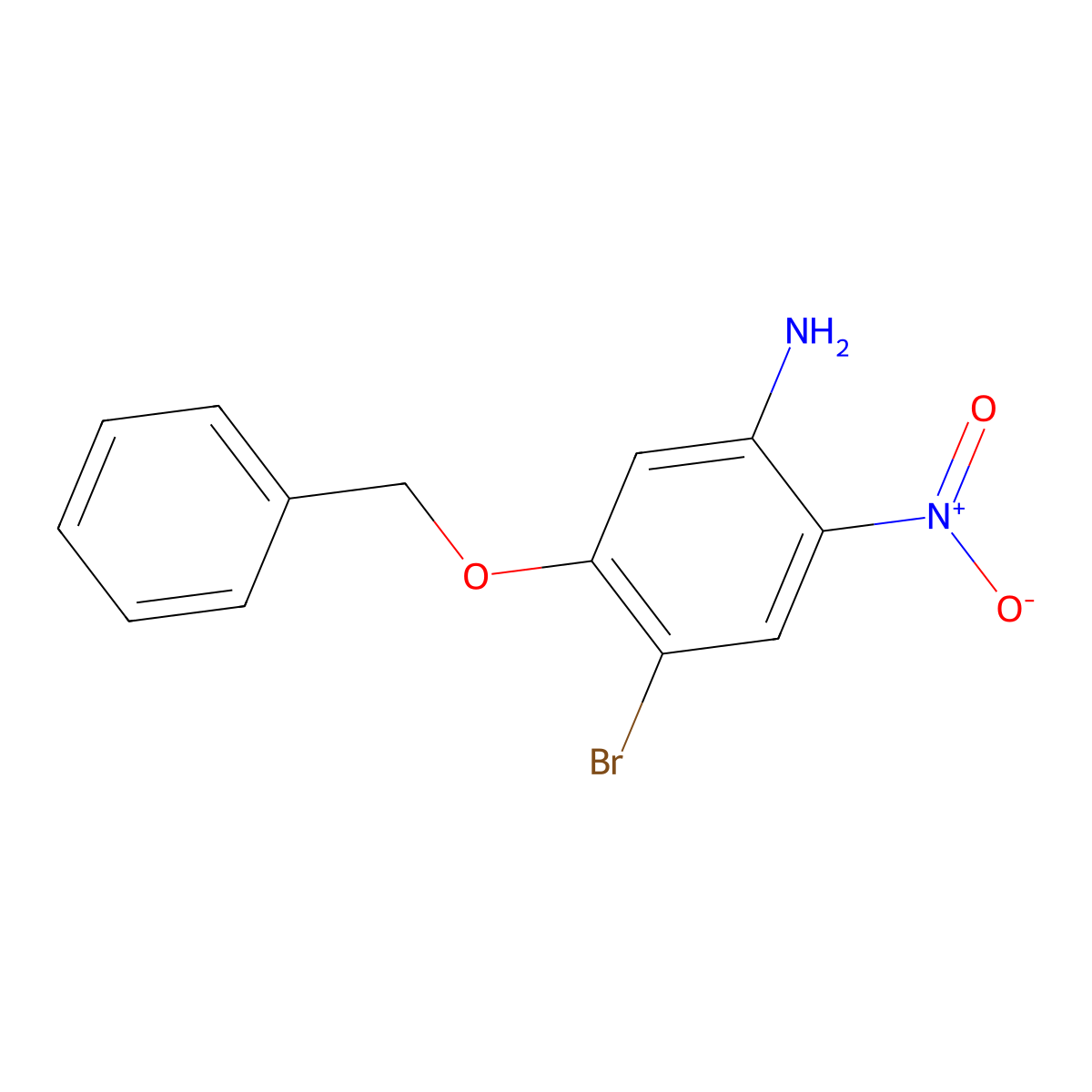 5-(Benzyloxy)-4-bromo-2-nitroaniline molecular structure, CAS 1255574-69-6