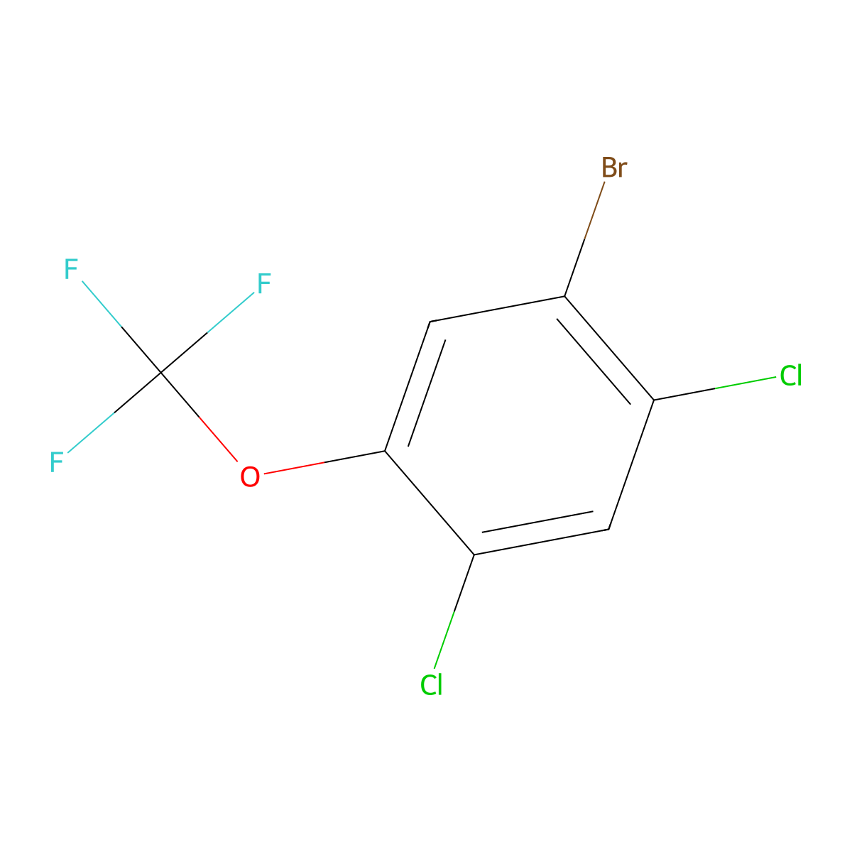 1-Bromo-2,4-dichloro-5-(trifluoromethoxy)benzene molecular structure, CAS 1255574-72-1