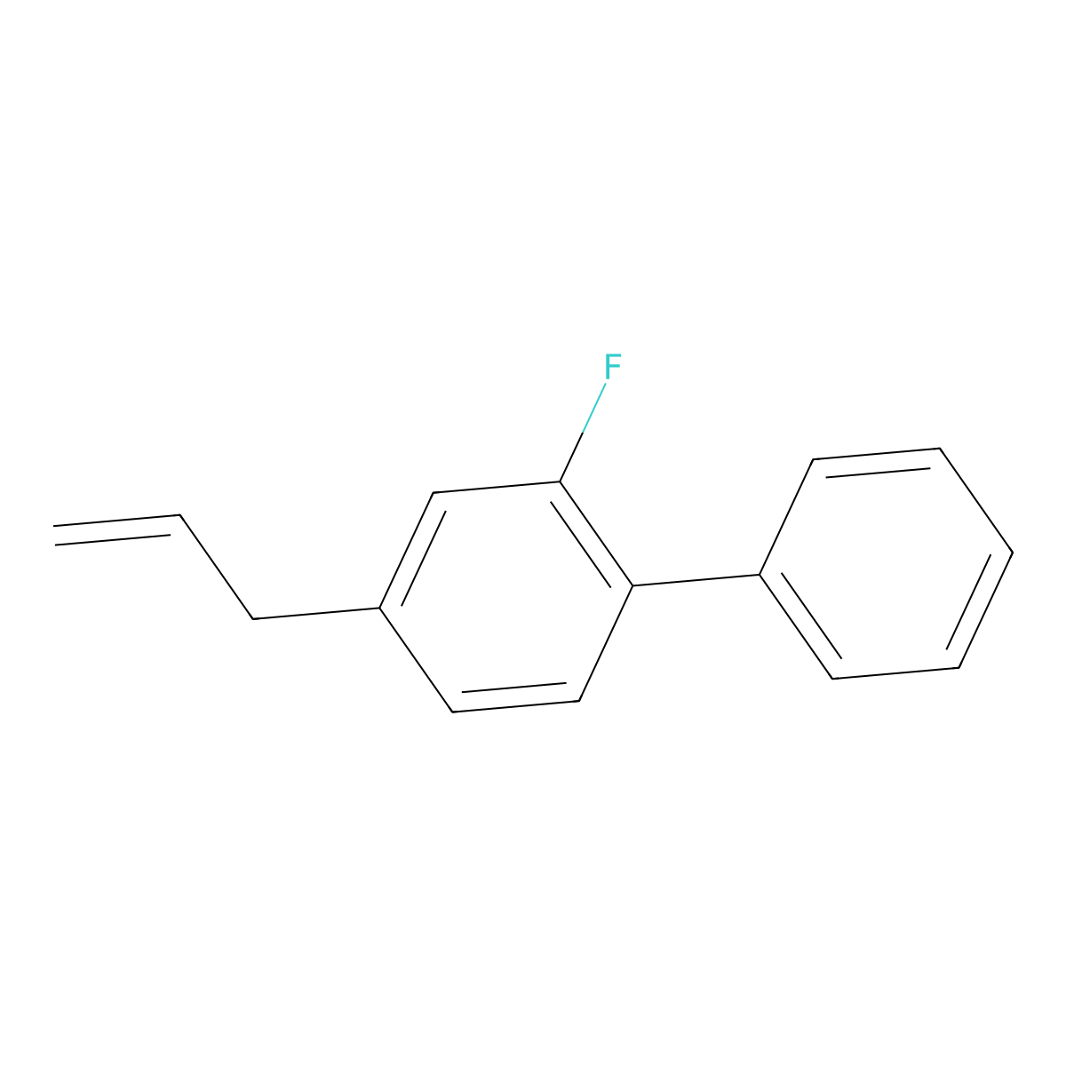 2-Fluoro-4-(2-propen-1-yl)-1,1'-biphenyl molecular structure, CAS 1255574-80-1
