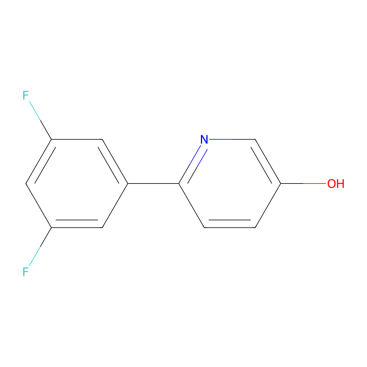 6-(3,5-Difluorophenyl)pyridin-3-ol molecular structure, CAS 1255634-06-0