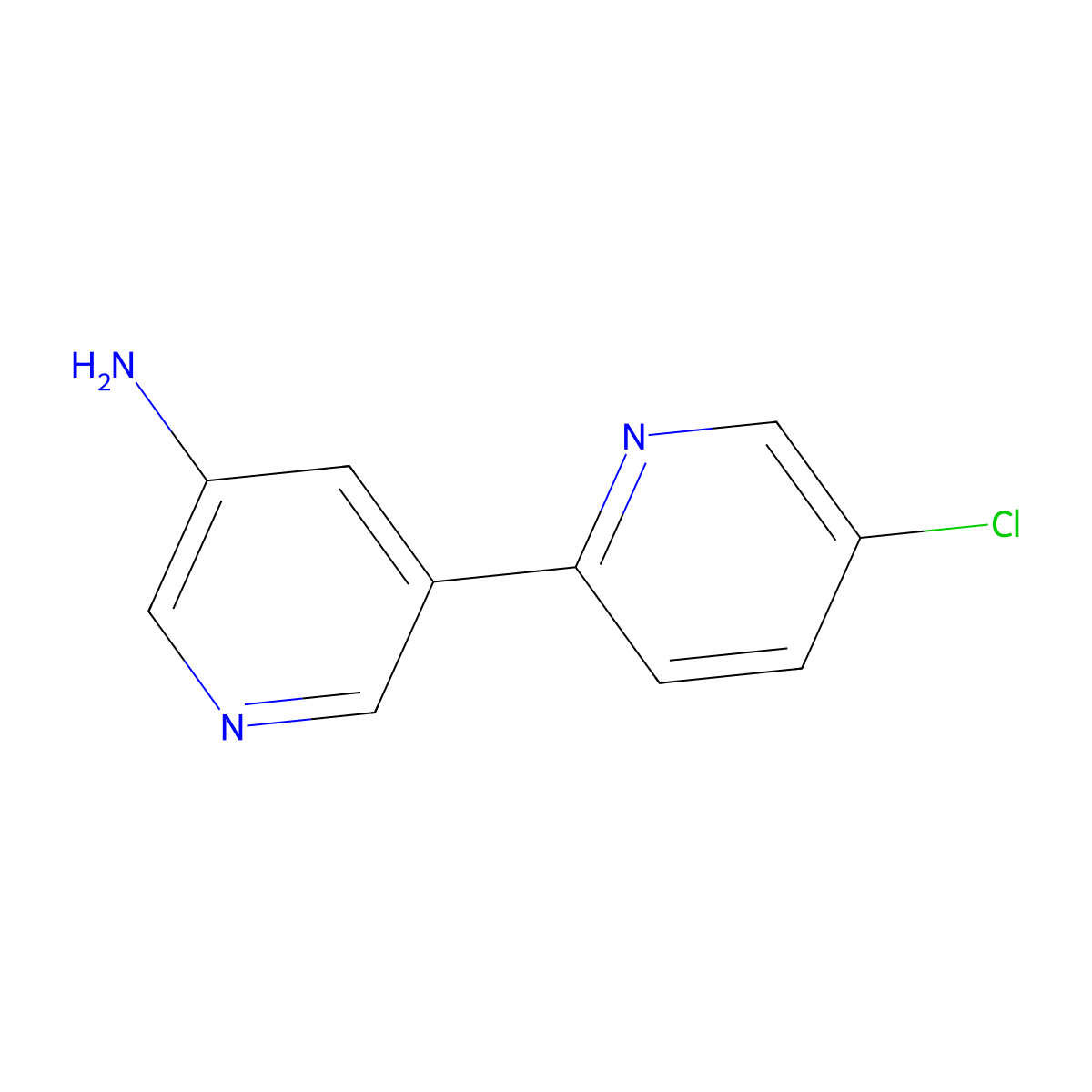 5-Chloro-[2,3'-bipyridin]-5'-amine molecular structure, CAS 1255634-16-2