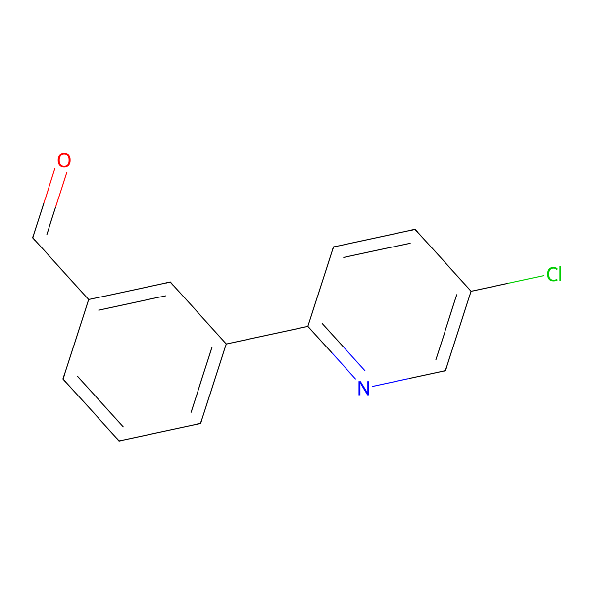 3-(5-Chloropyridin-2-yl)benzaldehyde molecular structure, CAS 1255634-17-3