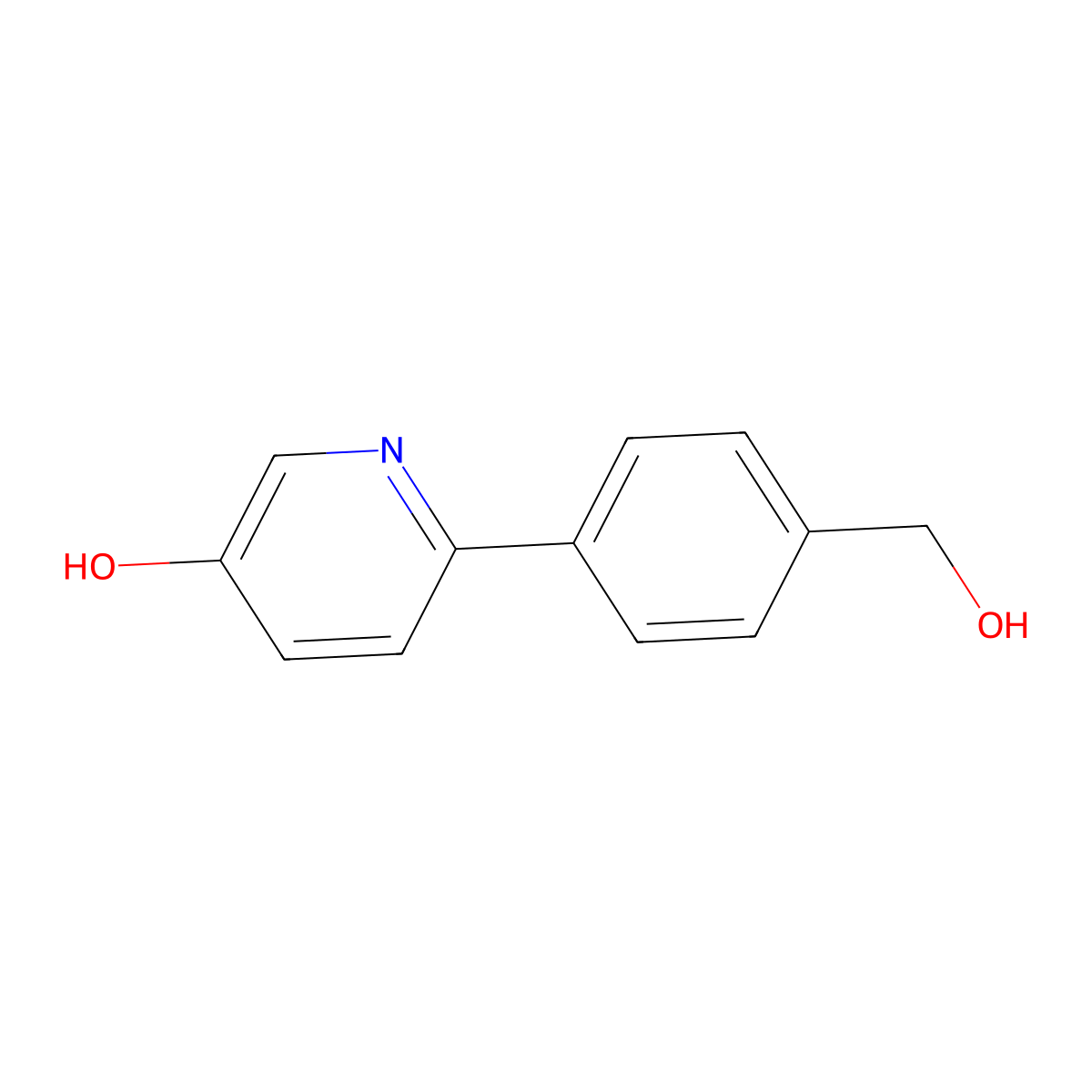 6-(4-(Hydroxymethyl)phenyl)pyridin-3-ol molecular structure, CAS 1255634-42-4