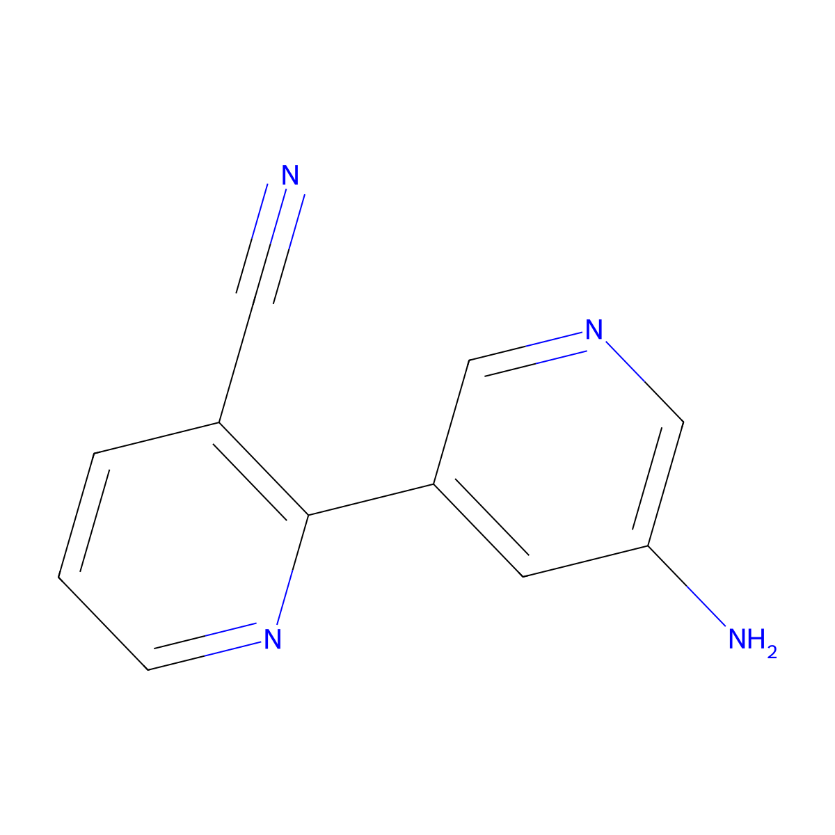 2-(5-Aminopyridin-3-yl)pyridine-3-carbonitrile molecular structure, CAS 1255634-62-8