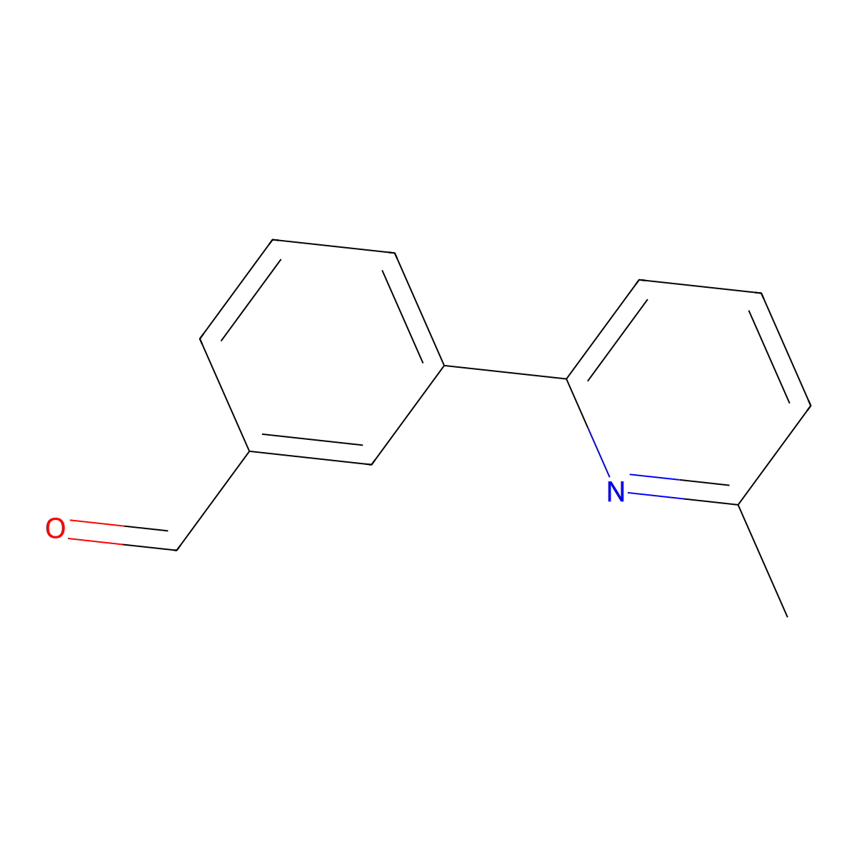 3-(6-Methyl-2-pyridinyl)benzaldehyde molecular structure, CAS 1255635-46-1