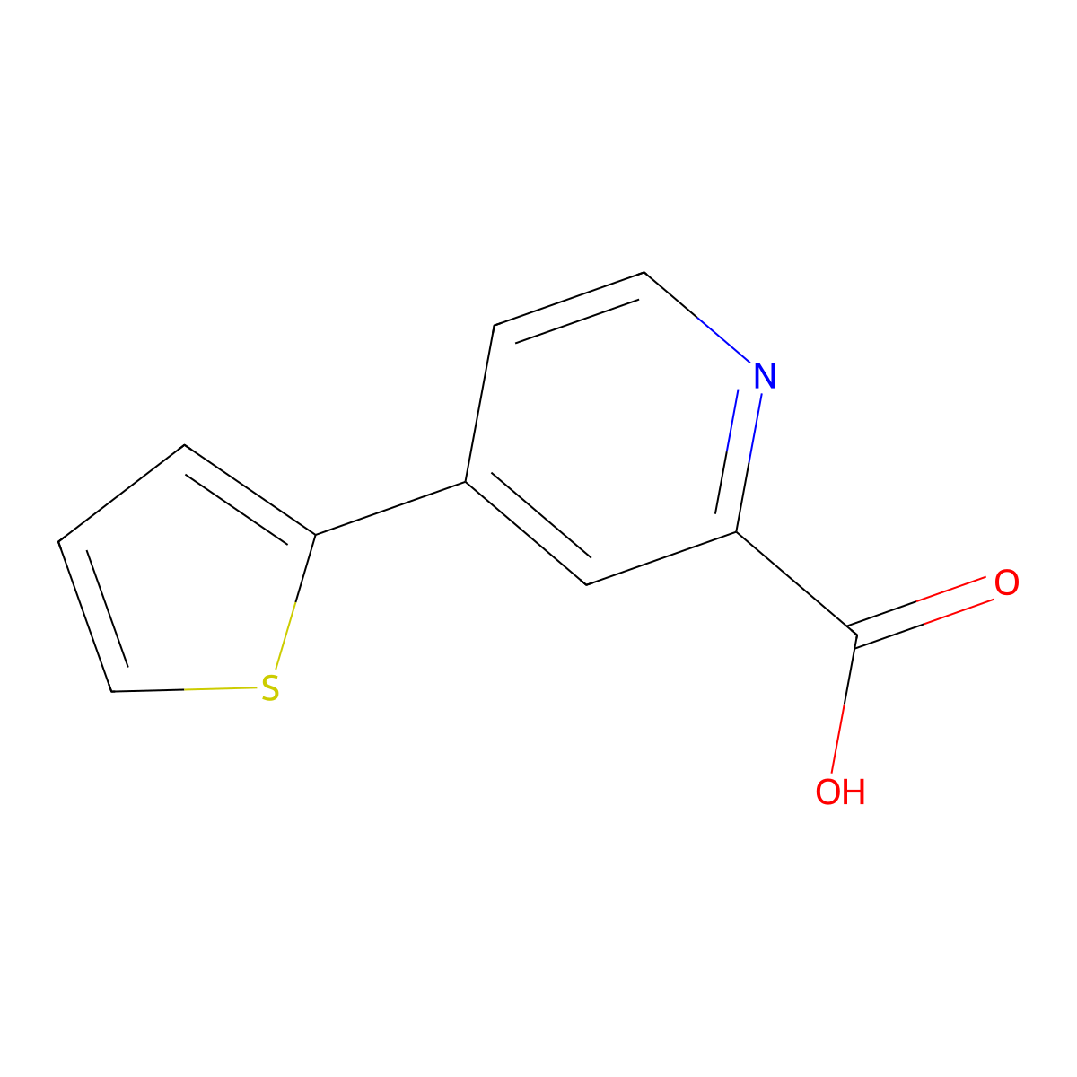 4-(Thiophen-2-YL)picolinic acid molecular structure, CAS 1255635-68-7