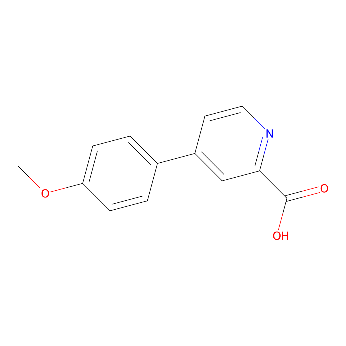 4-(4-Methoxyphenyl)pyridine-2-carboxylic acid molecular structure, CAS 1255635-74-5