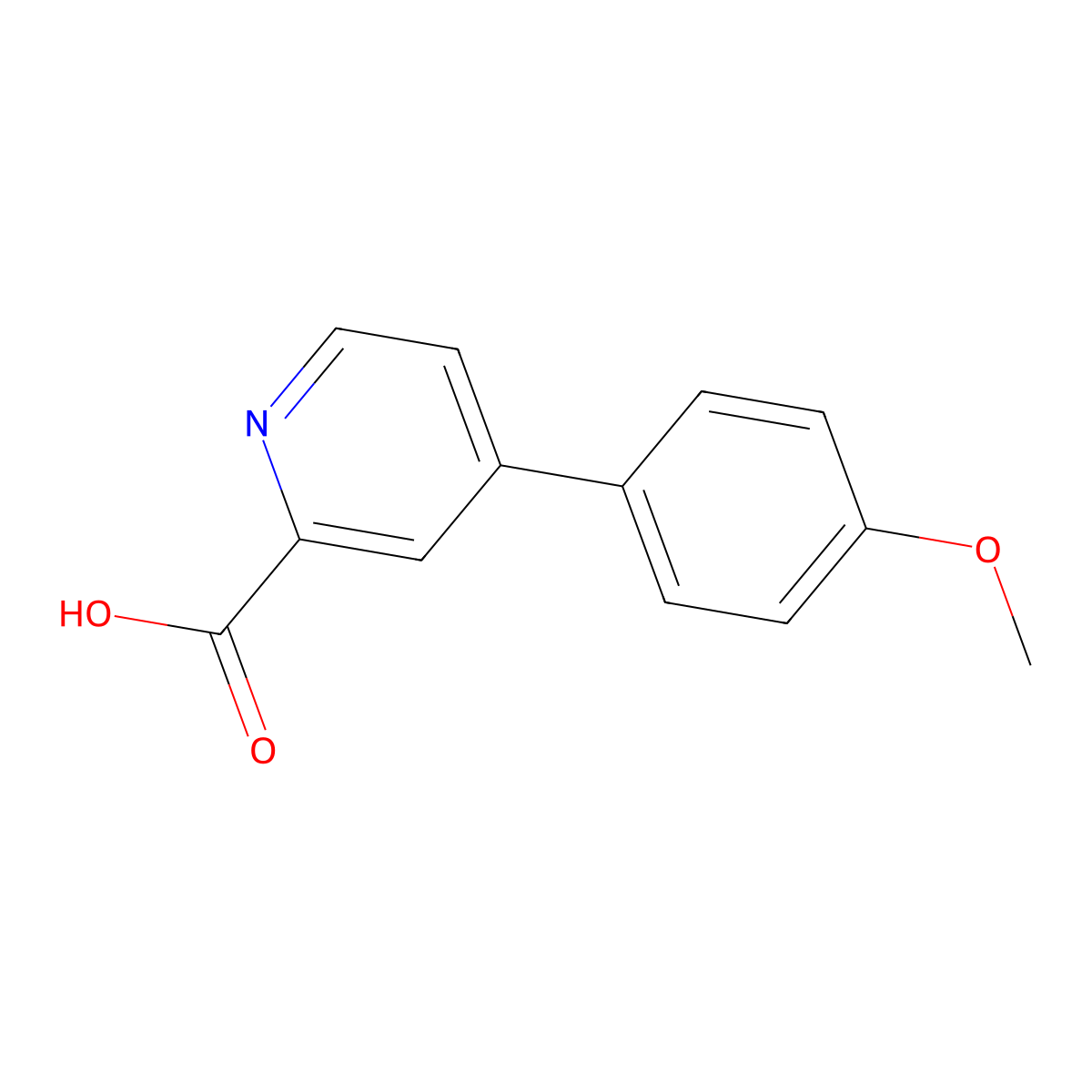 4-(4-Methoxyphenyl)pyridine-2-carboxylic acid molecular structure, CAS 1255635-74-5