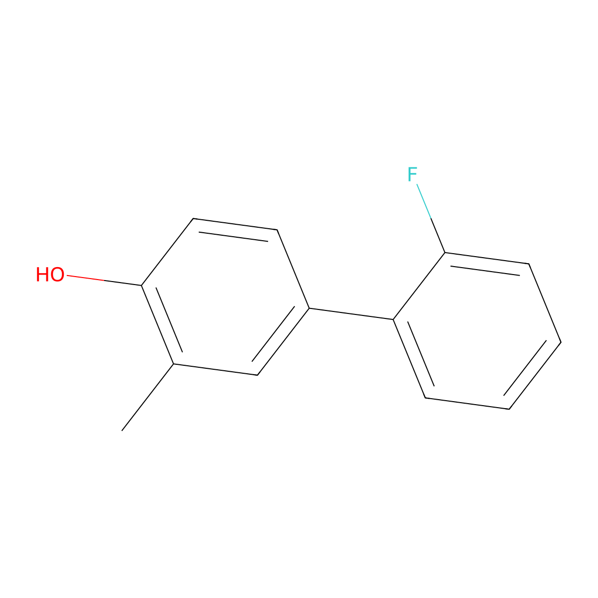 4-(2-Fluorophenyl)-2-methylphenol molecular structure, CAS 1255636-13-5