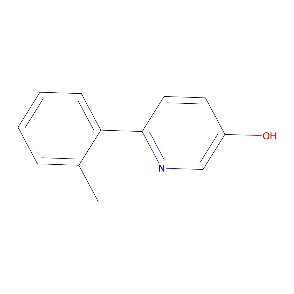 6-(2-Methylphenyl)pyridin-3-ol molecular structure, CAS 1255636-18-0