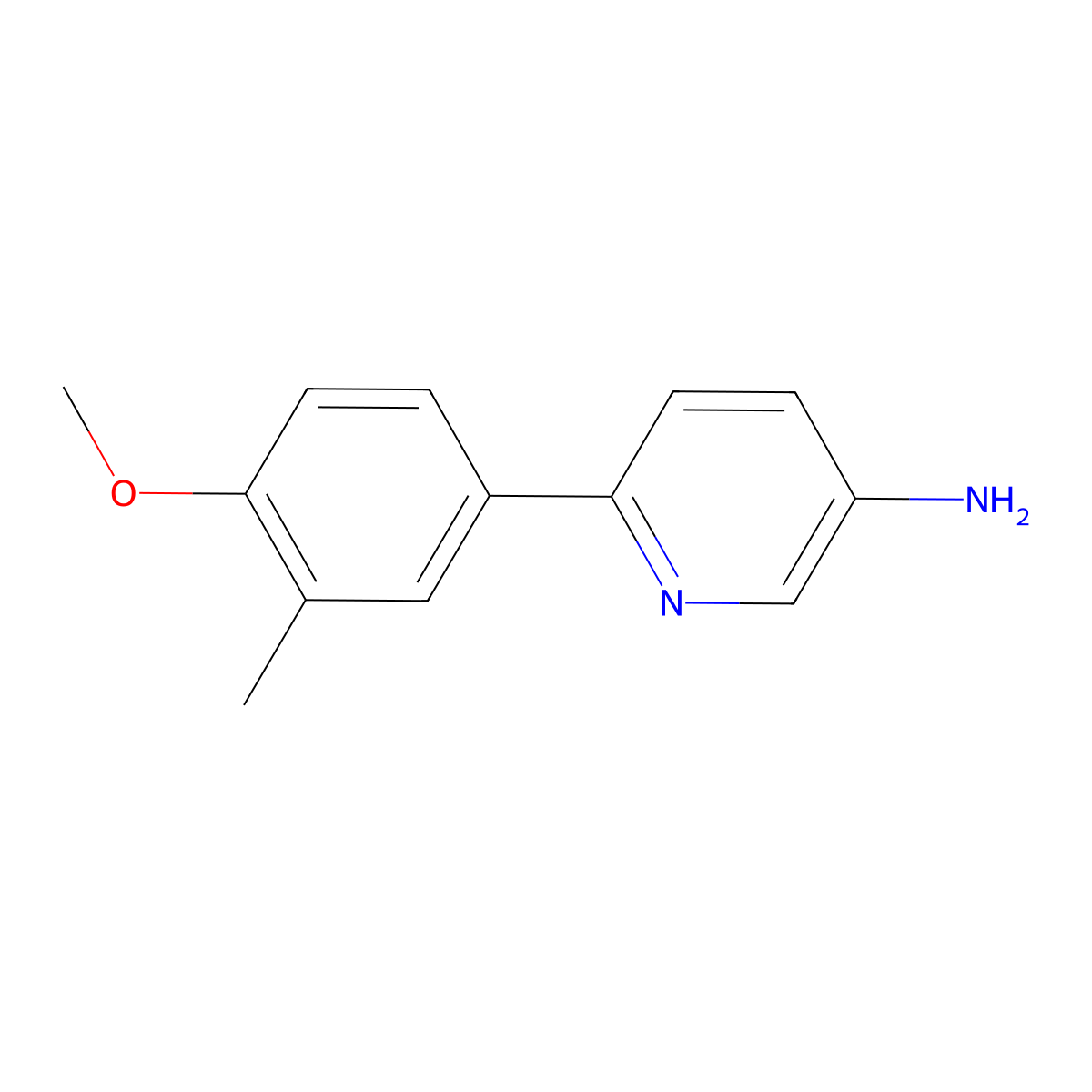 6-(4-Methoxy-3-methylphenyl)pyridin-3-amine molecular structure, CAS 1255636-21-5