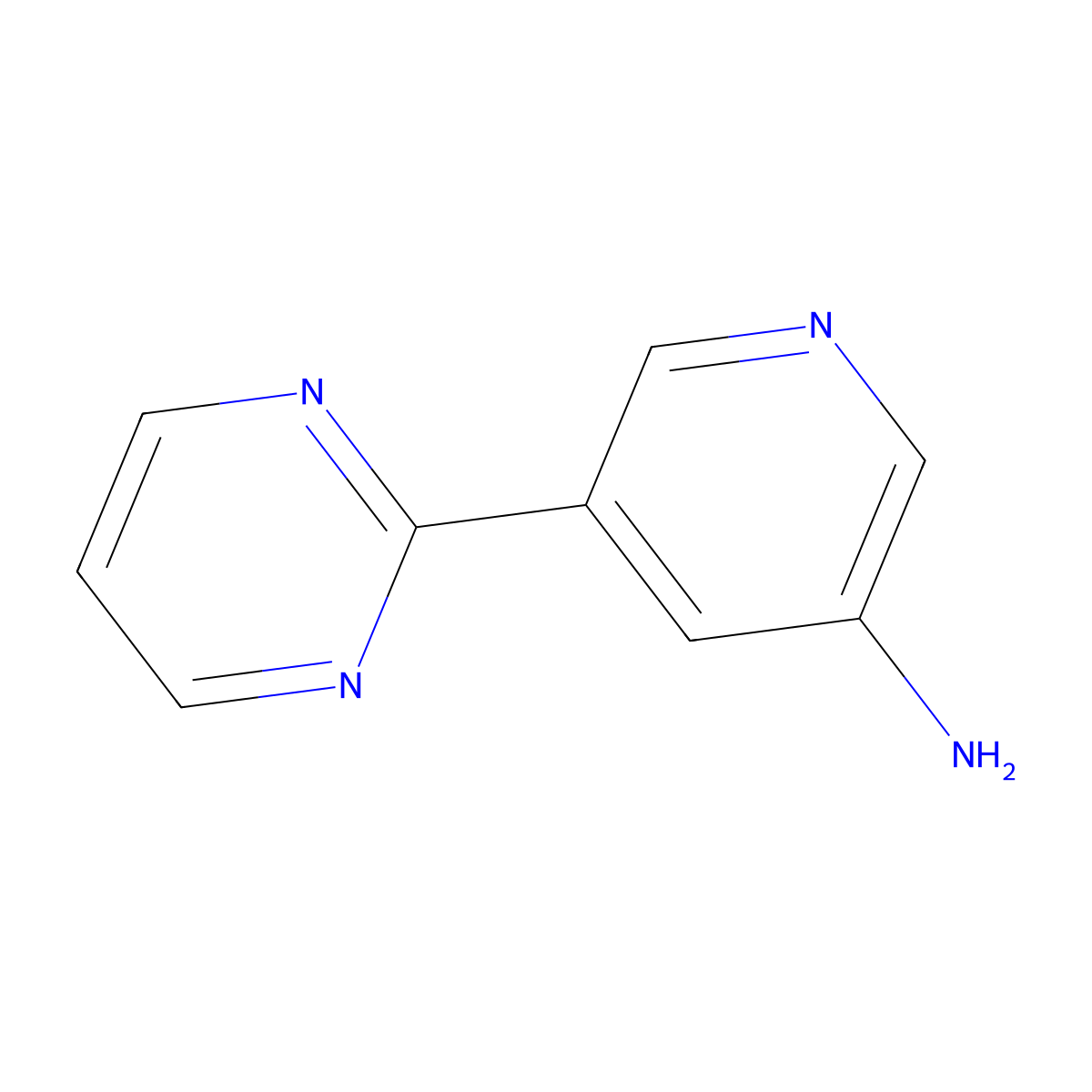 5-(Pyrimidin-2-yl)pyridin-3-amine molecular structure, CAS 1255636-37-3