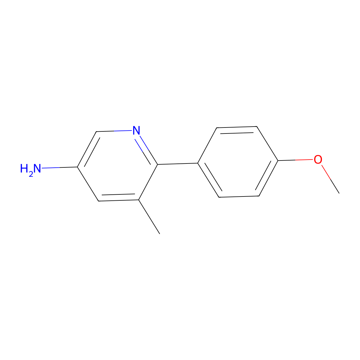 6-(4-Methoxyphenyl)-5-methylpyridin-3-amine molecular structure, CAS 1255636-43-1