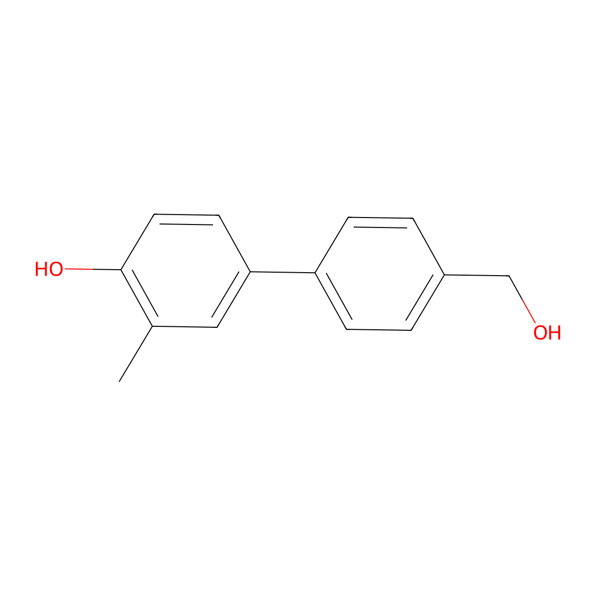 4-(4-Hydroxymethylphenyl)-2-methylphenol molecular structure, CAS 1255636-45-3