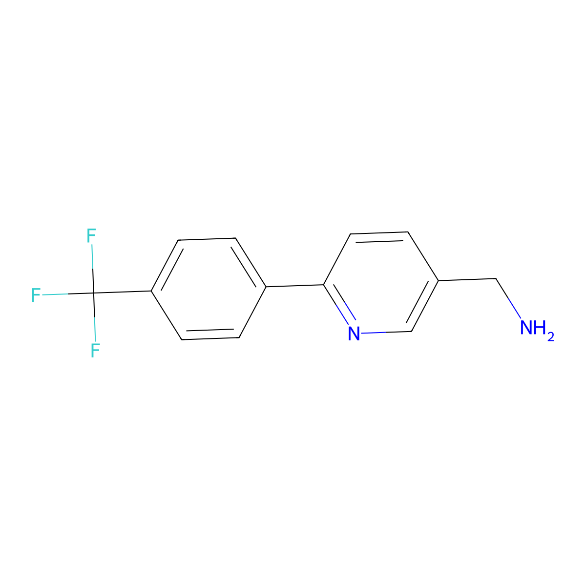 {6-[4-(Trifluoromethyl)phenyl]-3-pyridinyl}methanamine molecular structure, CAS 1255636-50-0