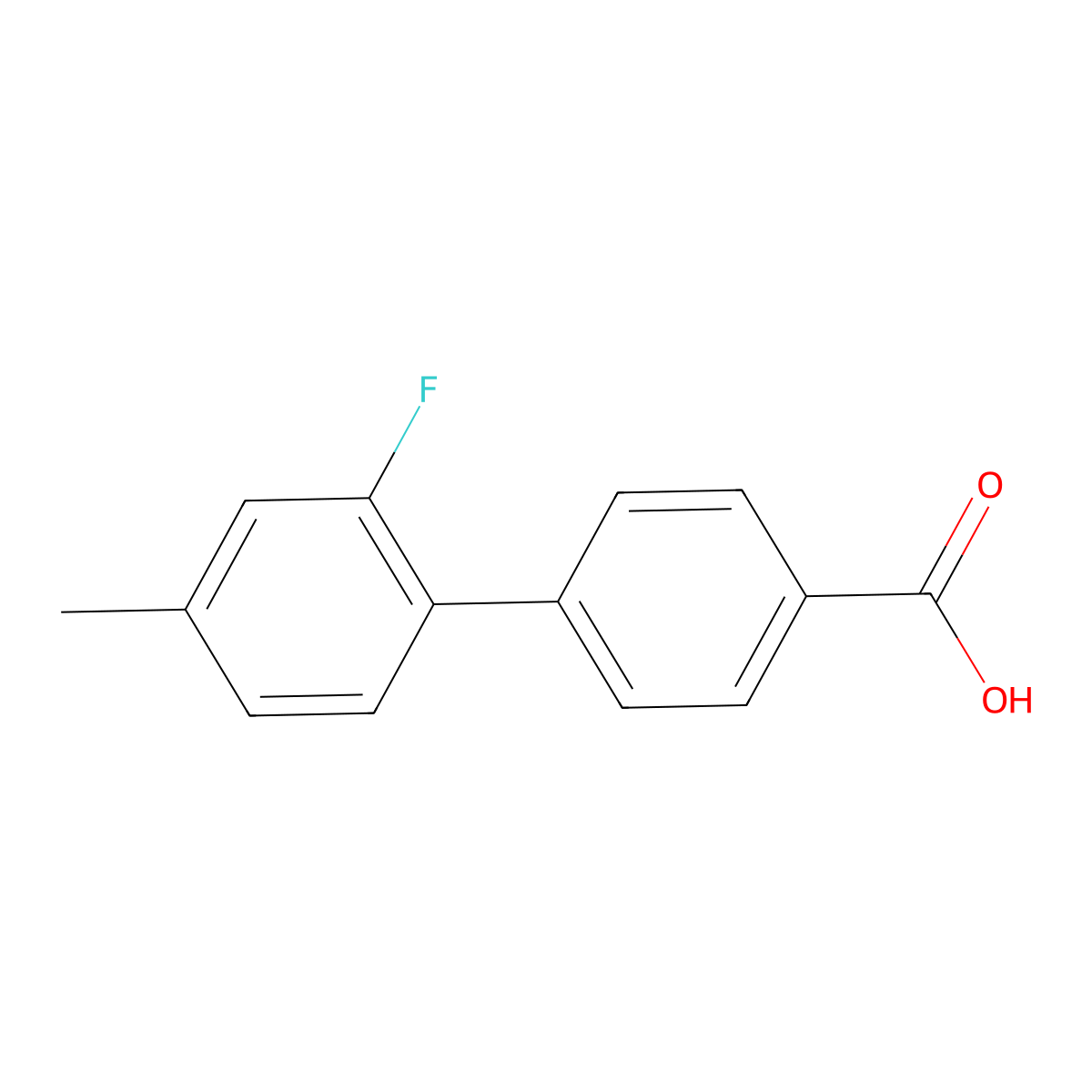 4-(2-Fluoro-4-methylphenyl)benzoic acid molecular structure, CAS 1255636-62-4