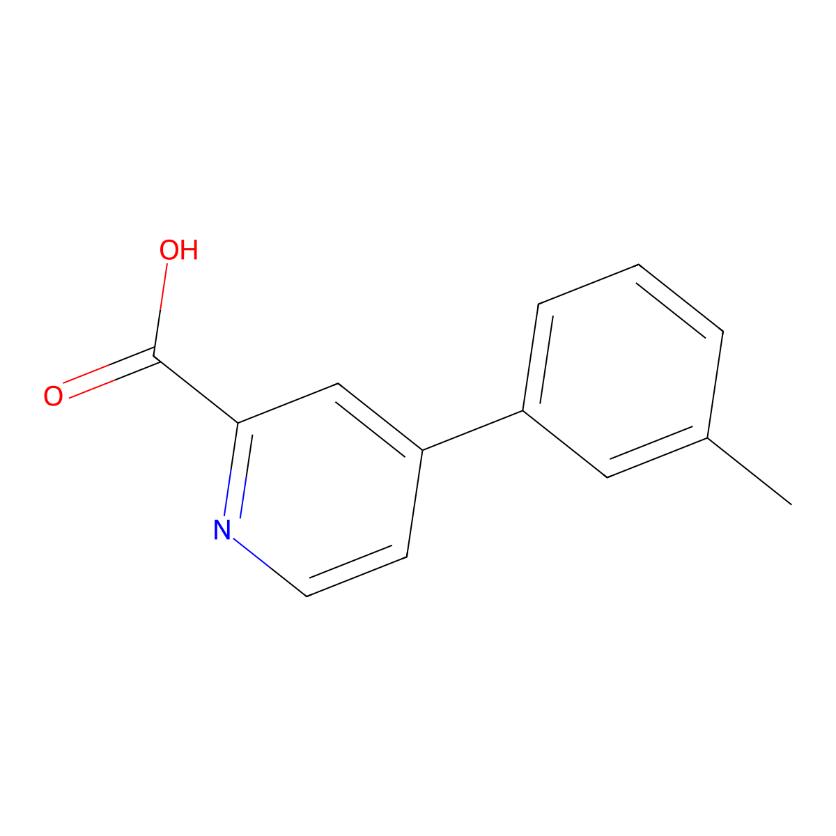 4-(3-Methylphenyl)pyridine-2-carboxylic acid molecular structure, CAS 1255636-64-6