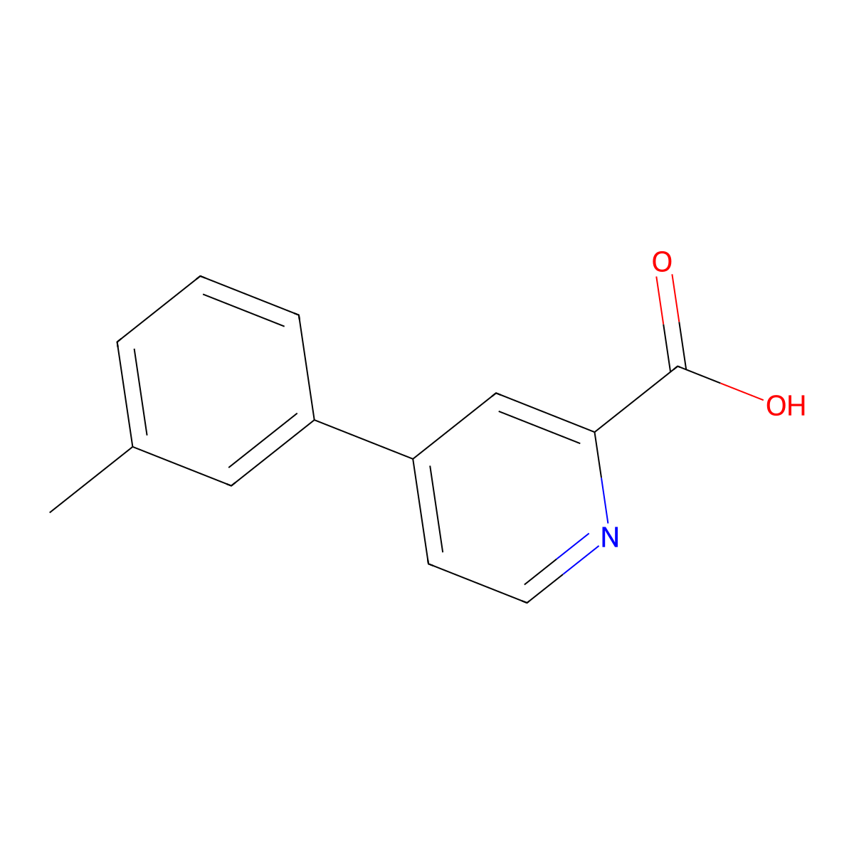 4-(3-Methylphenyl)pyridine-2-carboxylic acid molecular structure, CAS 1255636-64-6