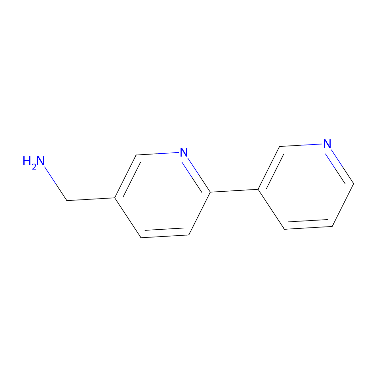 [2,3'-Bipyridin]-5-ylmethanamine molecular structure, CAS 1255636-89-5