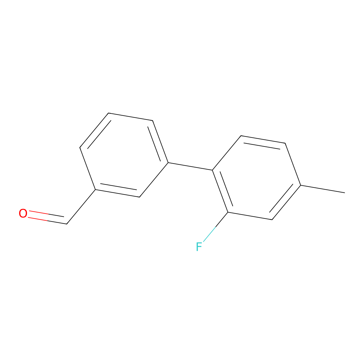 2'-Fluoro-4'-methyl-[1,1'-biphenyl]-3-carbaldehyde molecular structure, CAS 1255636-96-4