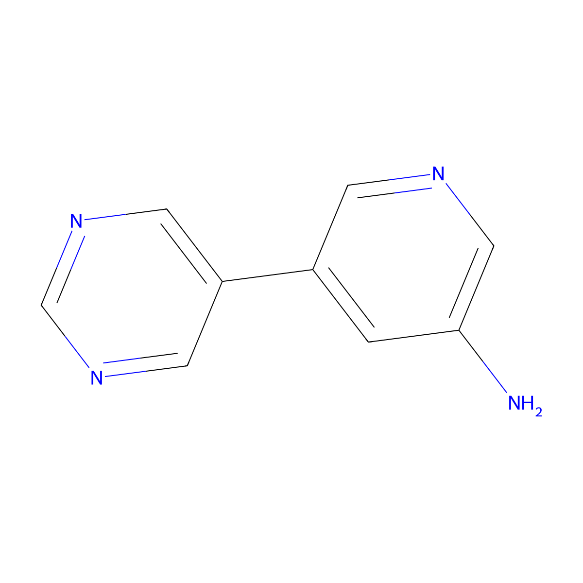 5-(Pyrimidin-5-YL)pyridin-3-amine molecular structure, CAS 1255637-02-5