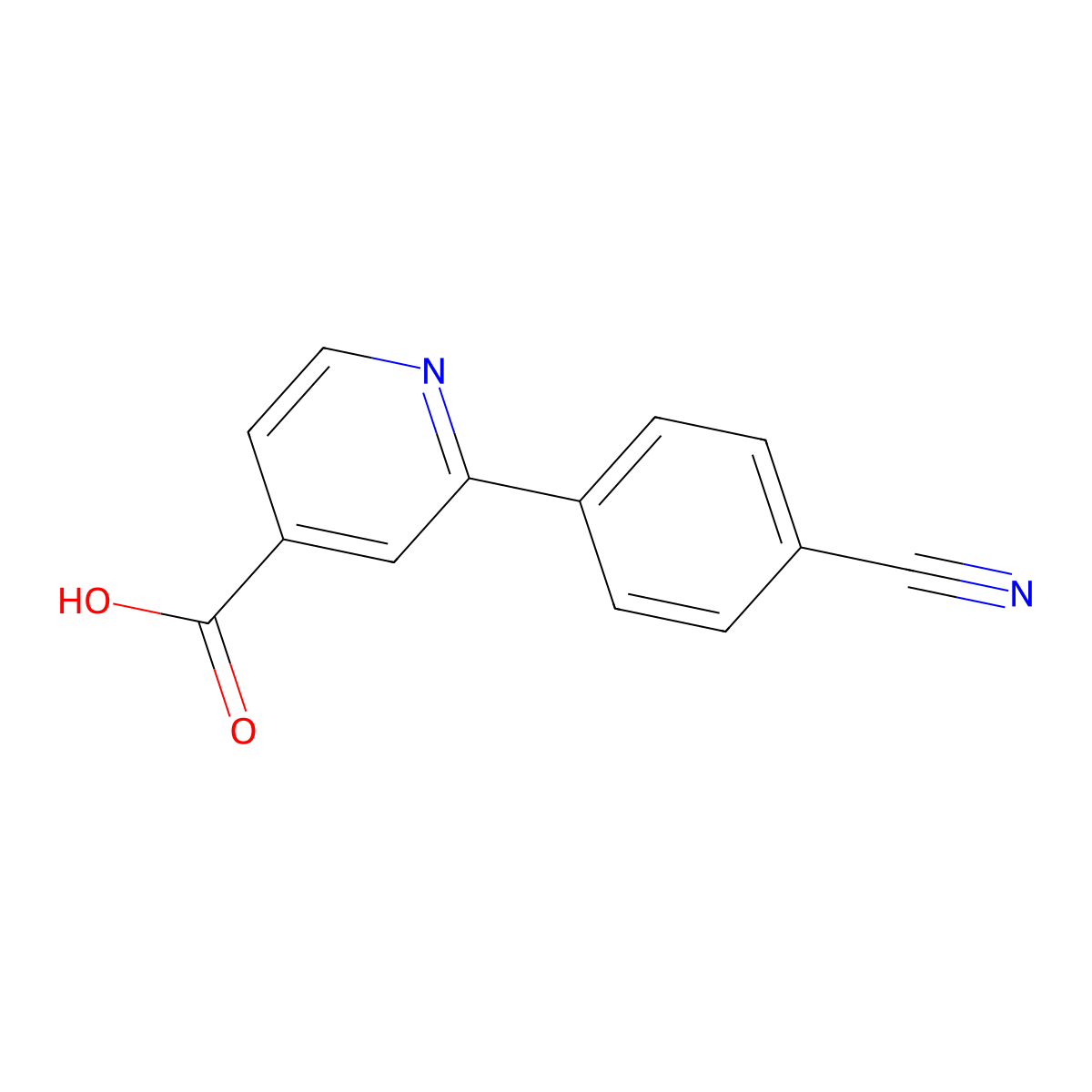 2-(4-Cyanophenyl)isonicotinic acid molecular structure, CAS 1255637-06-9