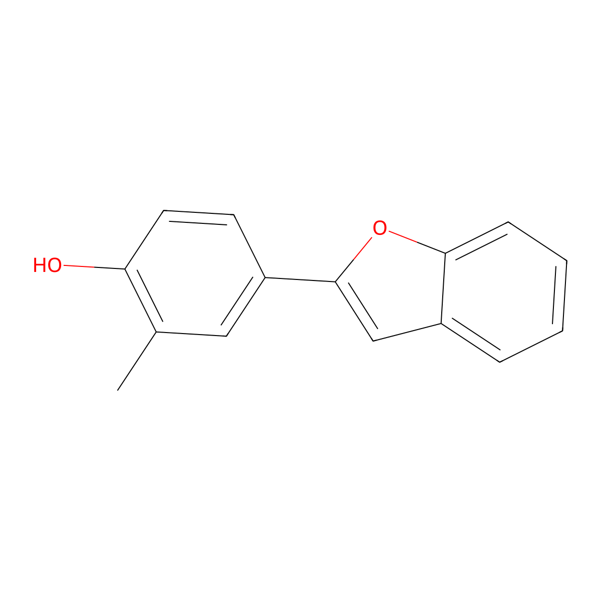4-(1-Benzofuran-2-yl)-2-methylphenol molecular structure, CAS 1255637-07-0
