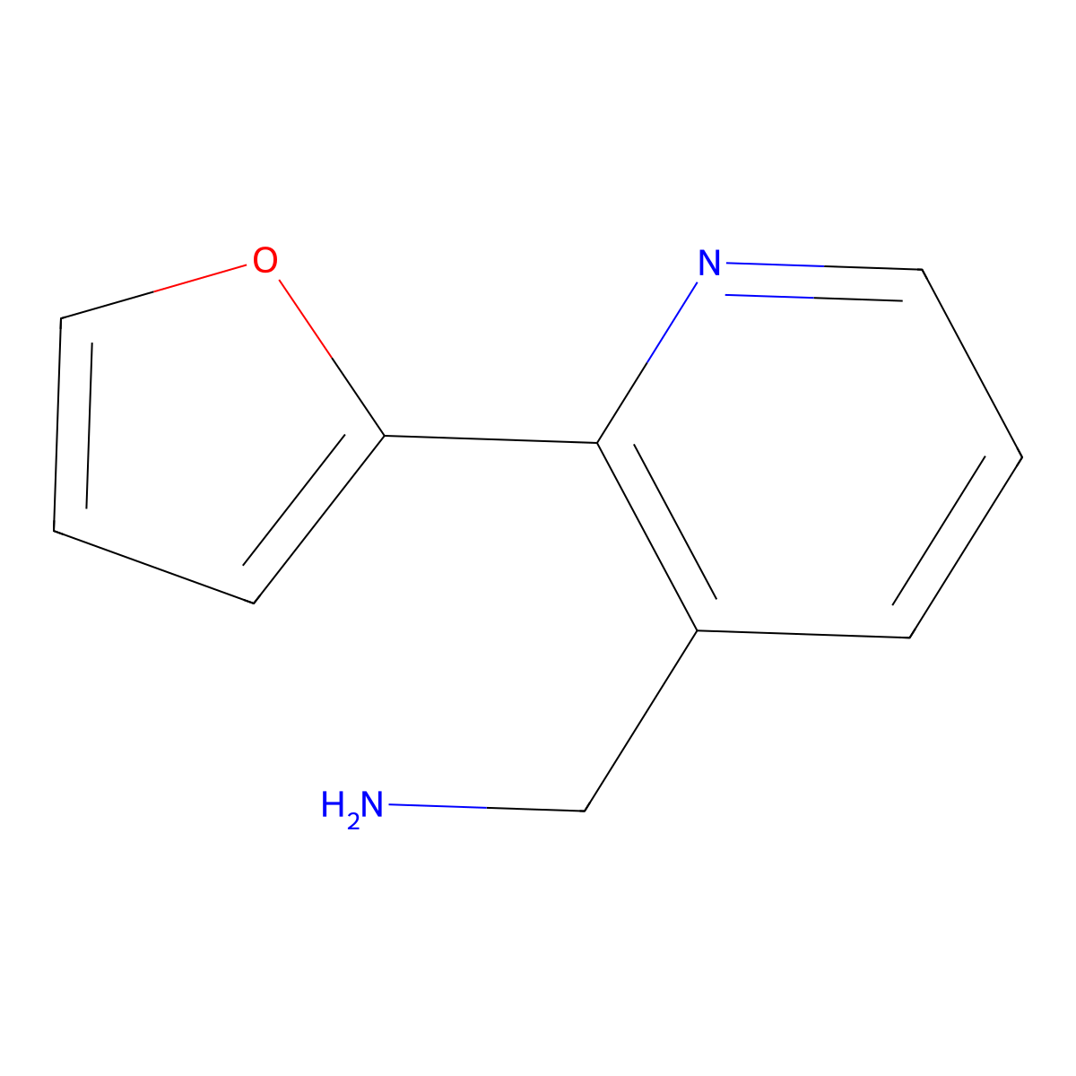 [2-(Furan-2-yl)pyridin-3-yl]methanamine molecular structure, CAS 1255637-17-2