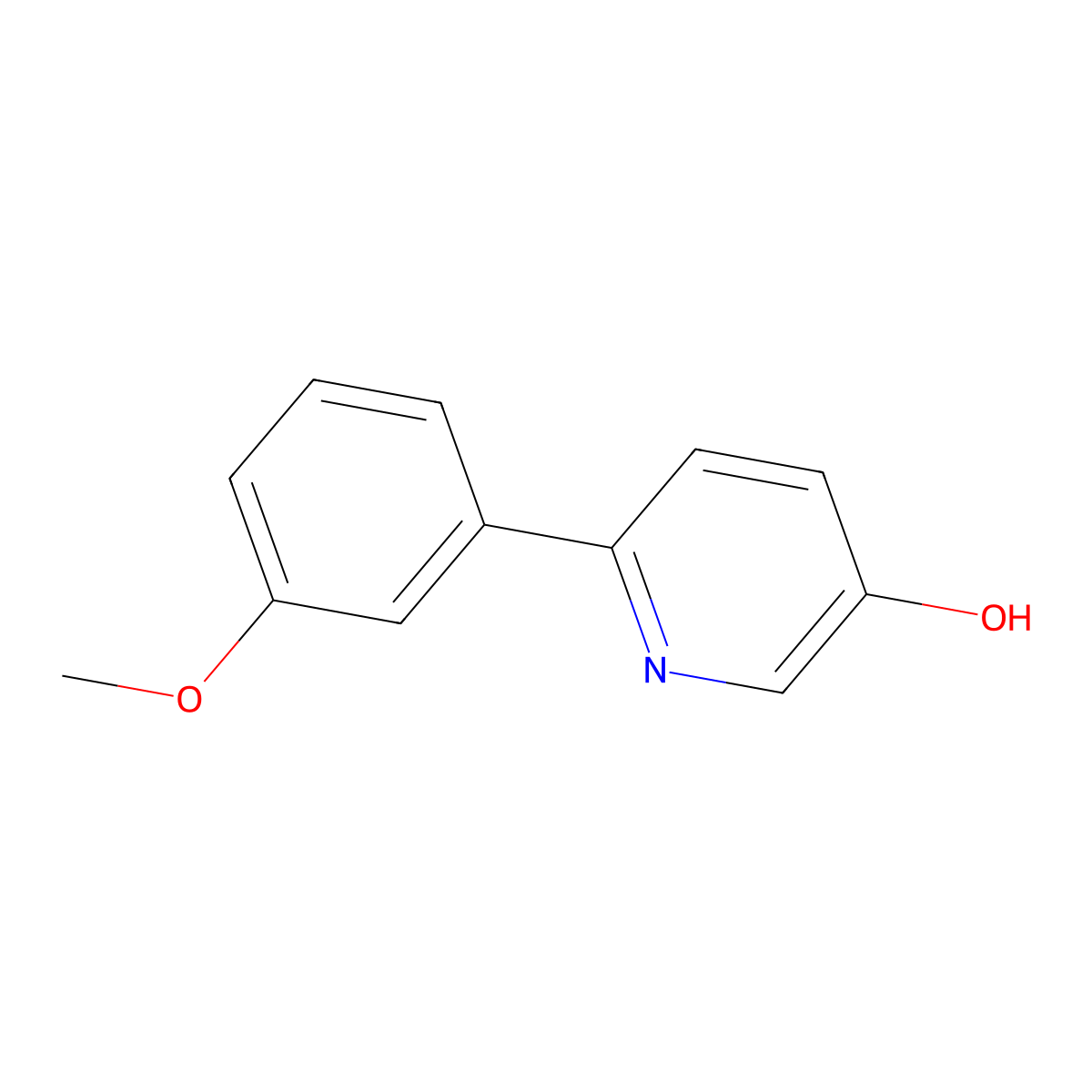 6-(3-Methoxyphenyl)pyridin-3-ol molecular structure, CAS 1255637-25-2