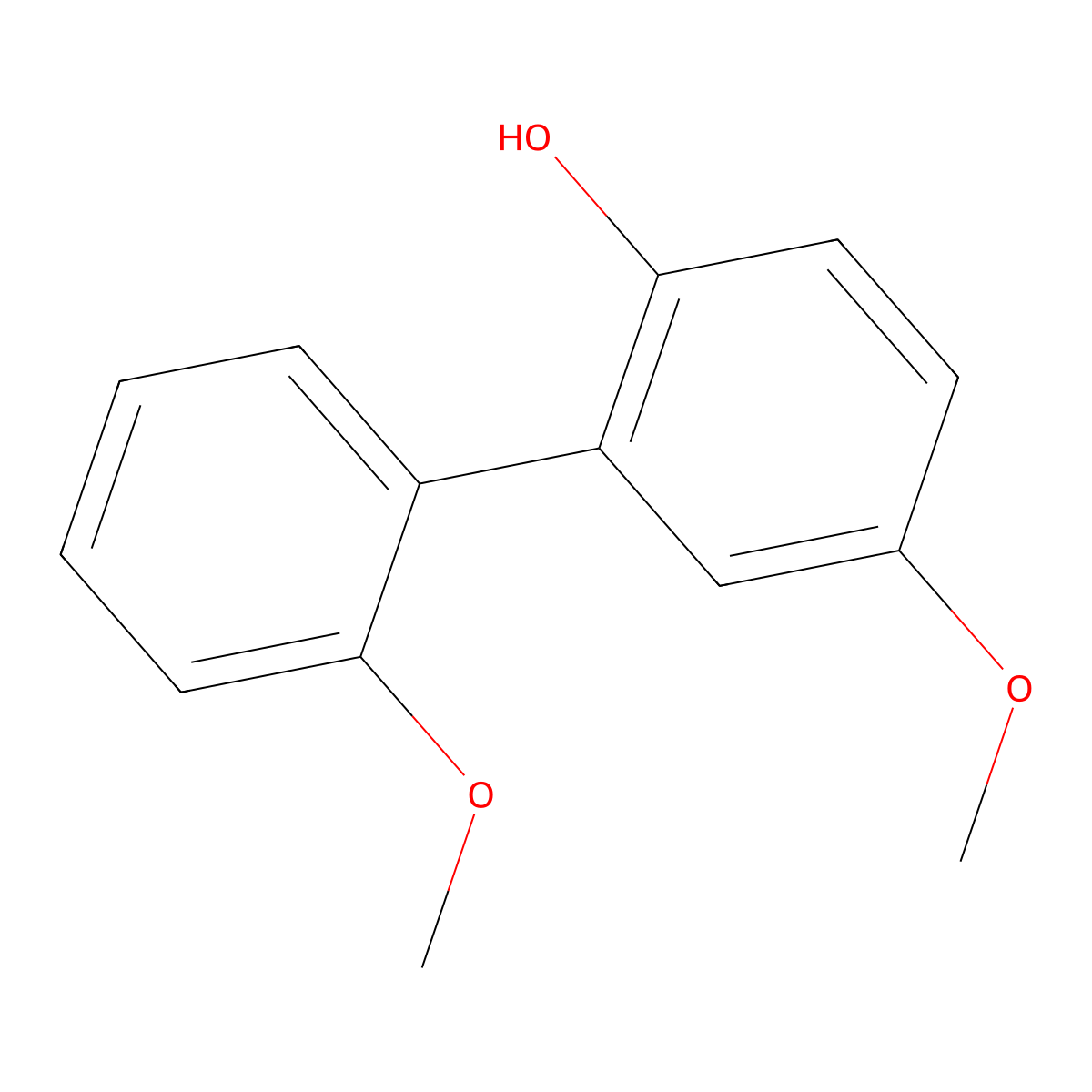 4-Methoxy-2-(2-methoxyphenyl)phenol molecular structure, CAS 1255637-90-1