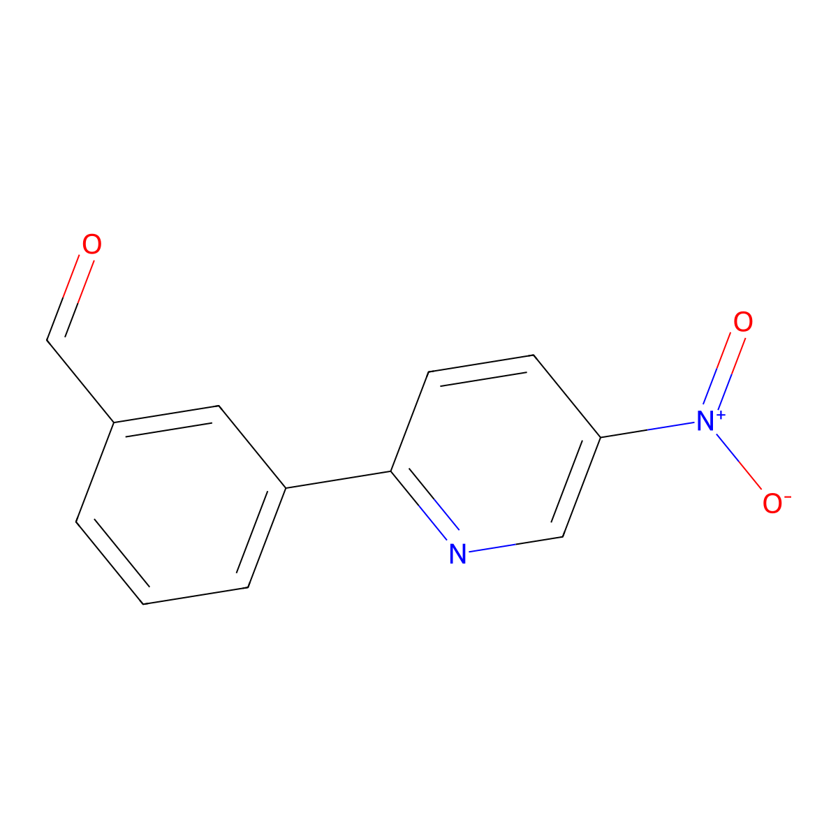 3-(5-Nitropyridin-2-yl)benzaldehyde molecular structure, CAS 1255638-27-7