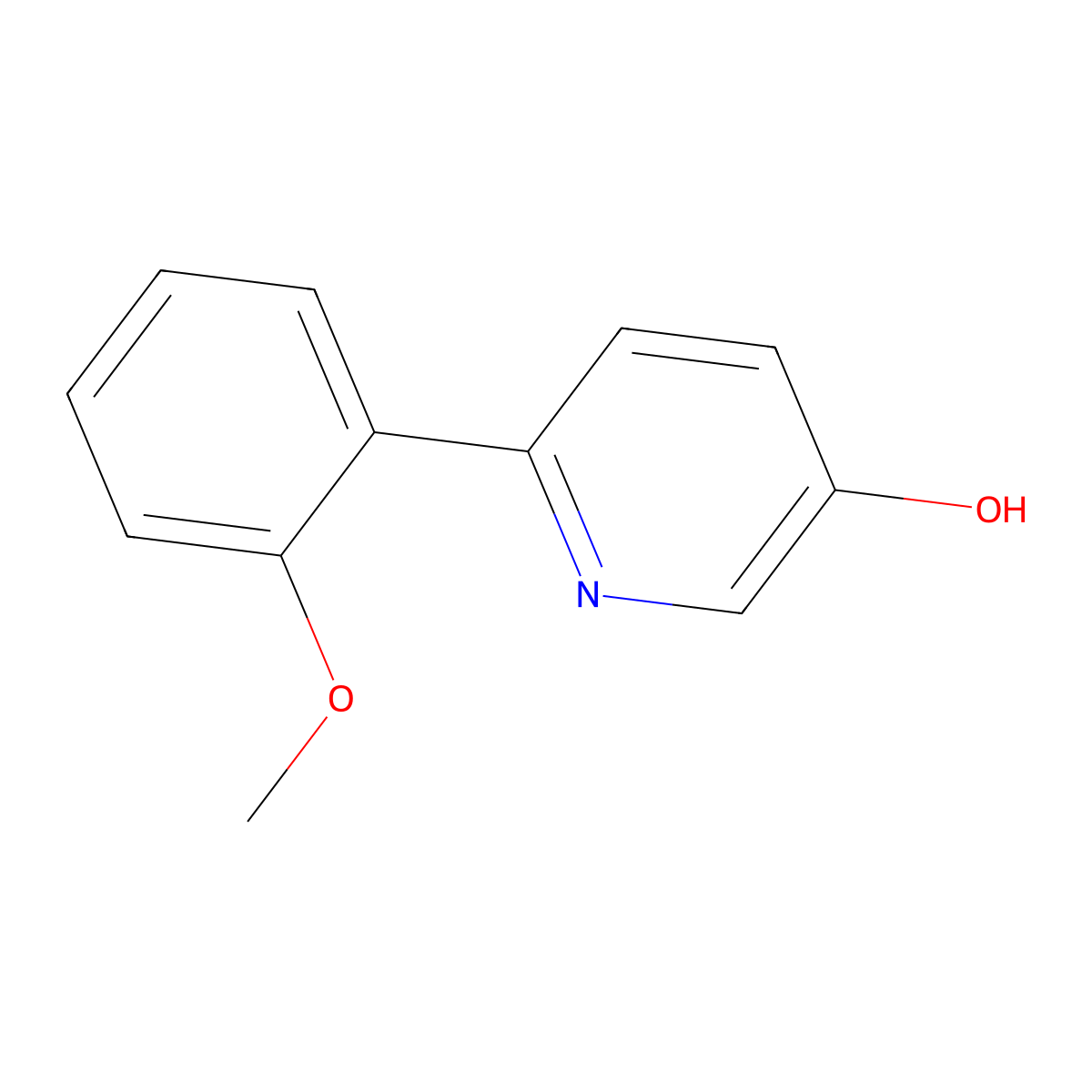 6-(2-Methoxyphenyl)pyridin-3-ol molecular structure, CAS 1255638-36-8