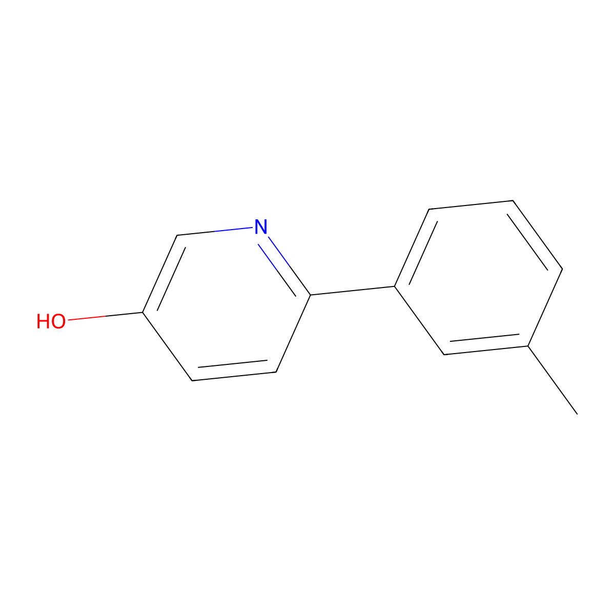 6-(3-Methylphenyl)pyridin-3-ol molecular structure, CAS 1255638-58-4